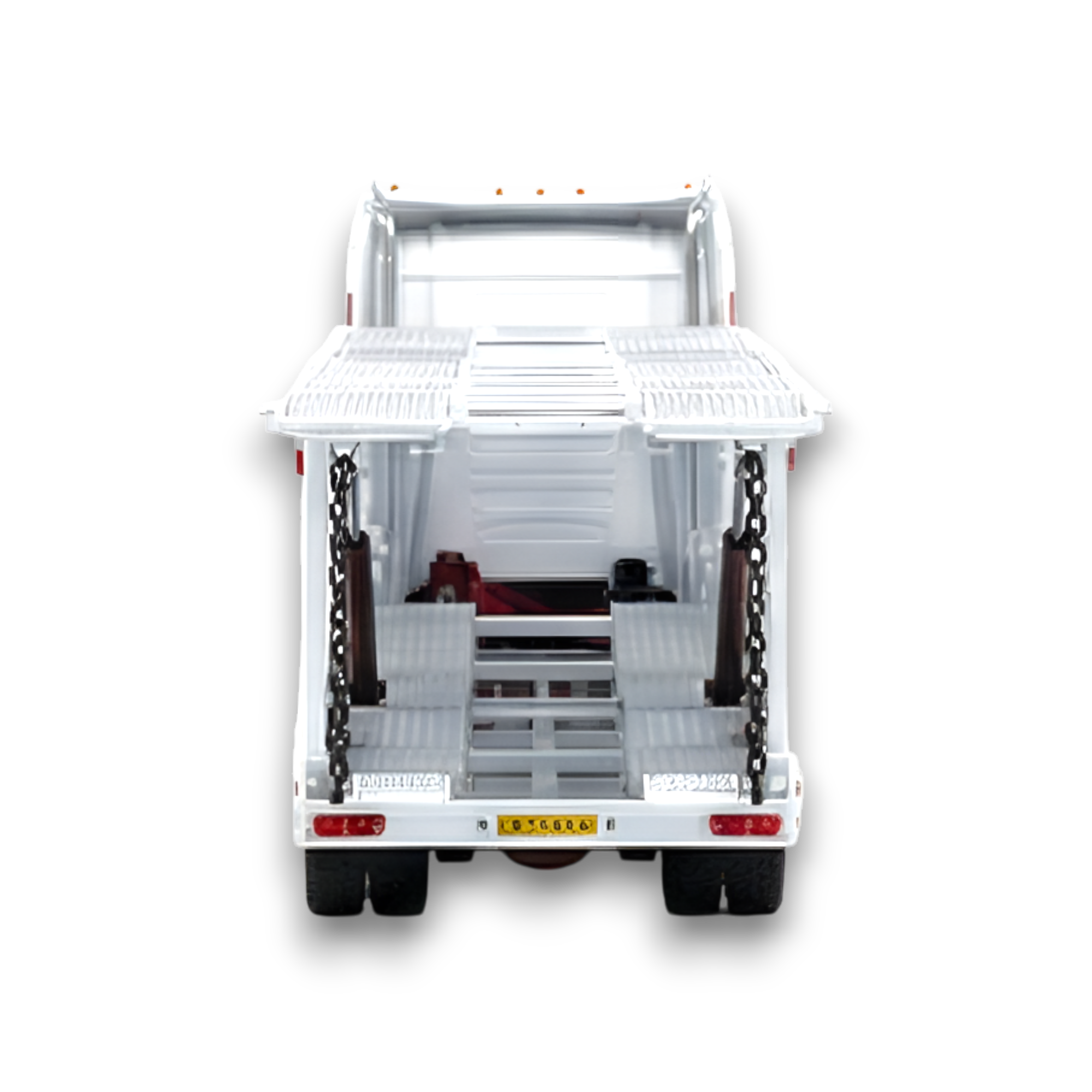 Flame Scania Car Carrier Transport Truck Red White 1:64 - Limited to 299 Pcs