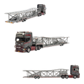 Flame Scania Car Carrier Transport Truck Grey Red 1:64 - Limited to 299 Pcs