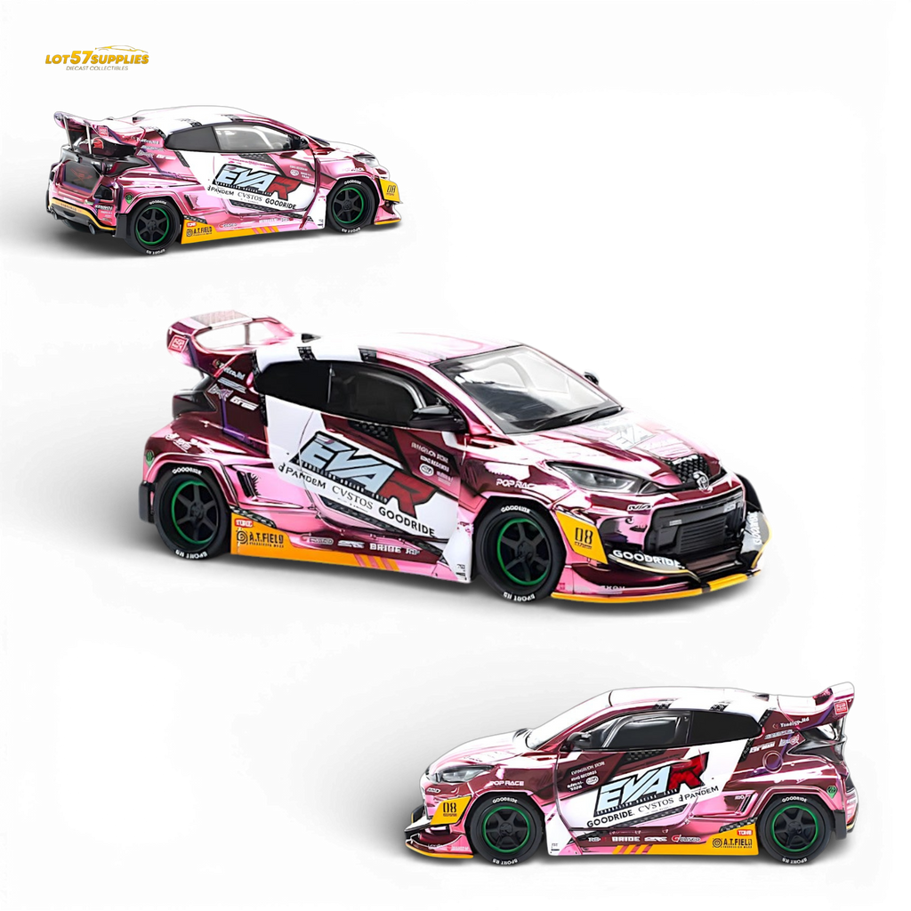 PopRace Toyota GR YARIS Pink EVA RT Production Model 1:64