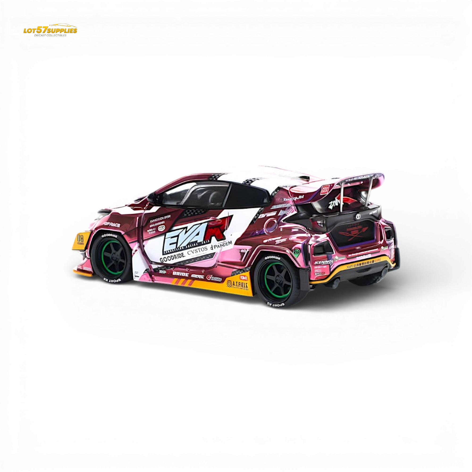 PopRace Toyota GR YARIS Pink EVA RT Production Model 1:64