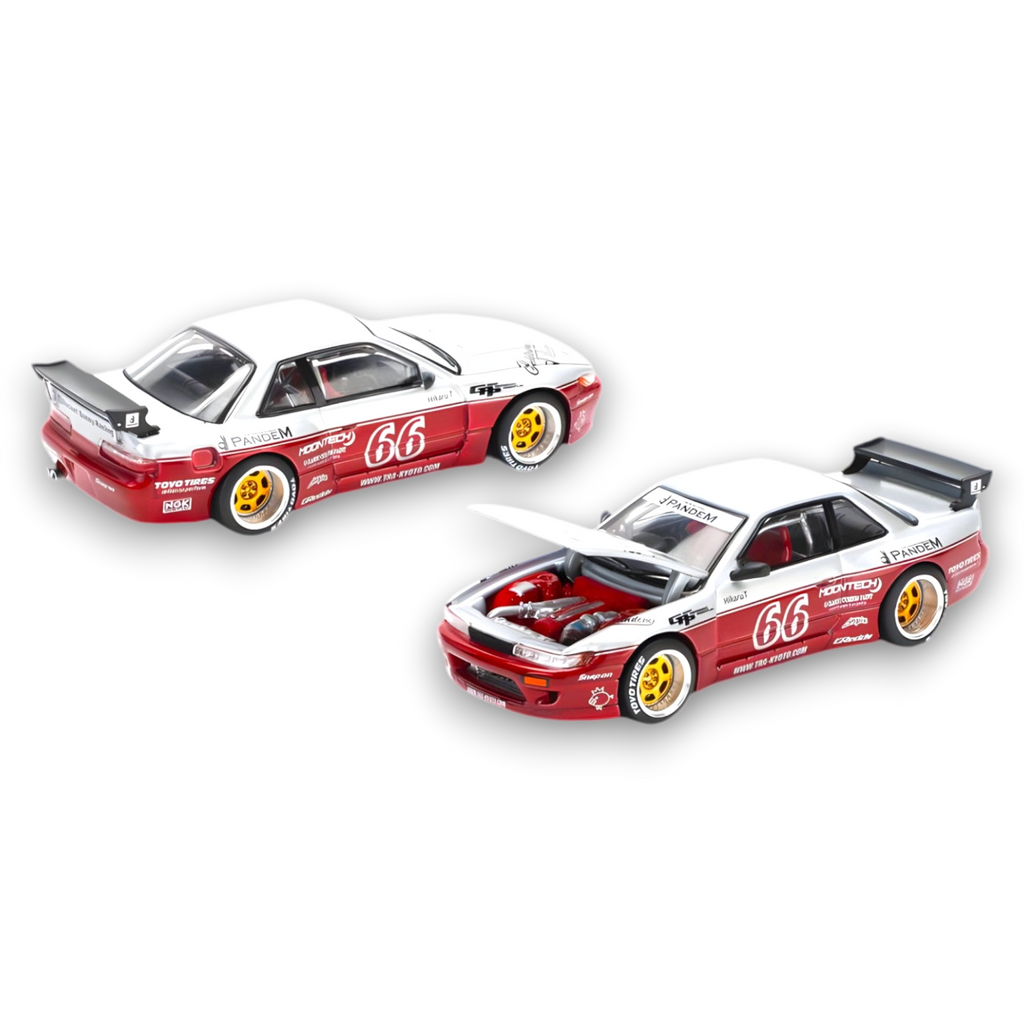 PopRace PANDEM SILVIA S13 Moontech Red 1:64
