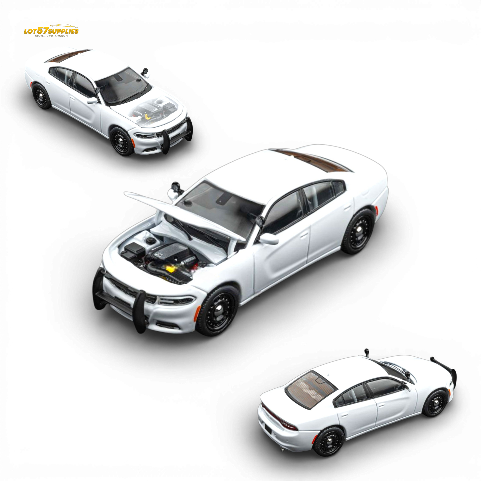 Elite Collectibles Dodge Warhorse Police Interceptor White 1:64