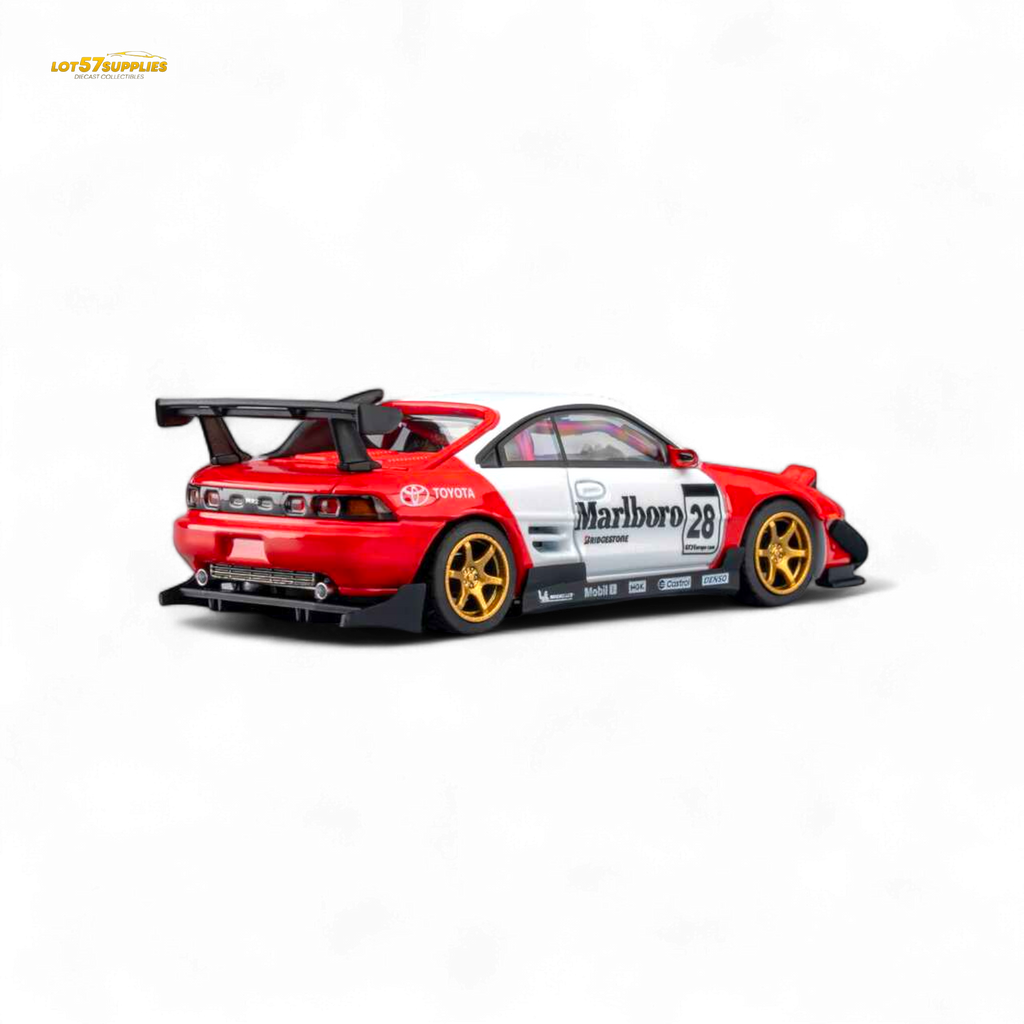 (Pre-Order) MicroTurbo Toyota MR2 Red & White Racing Livery 1:64