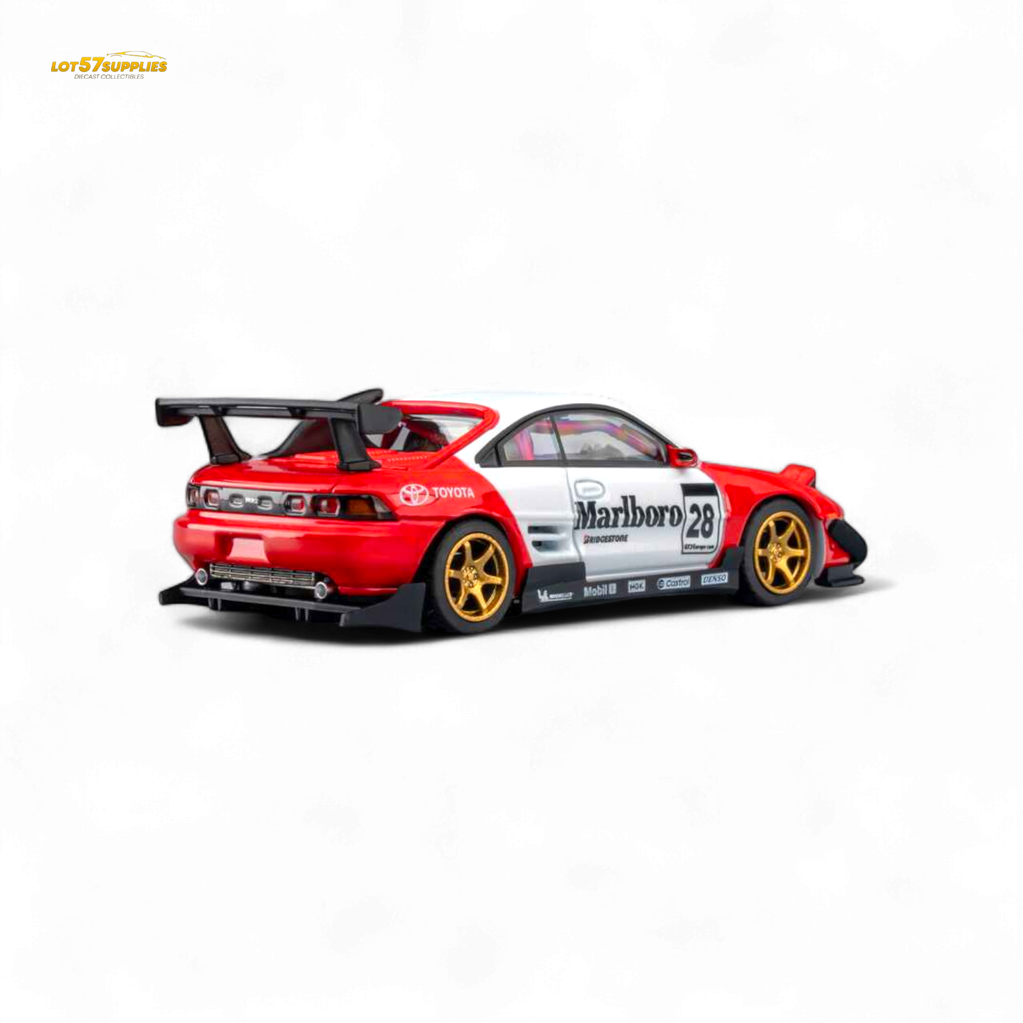 (Pre-Order) MicroTurbo Toyota MR2 Red & White Racing Livery 1:64
