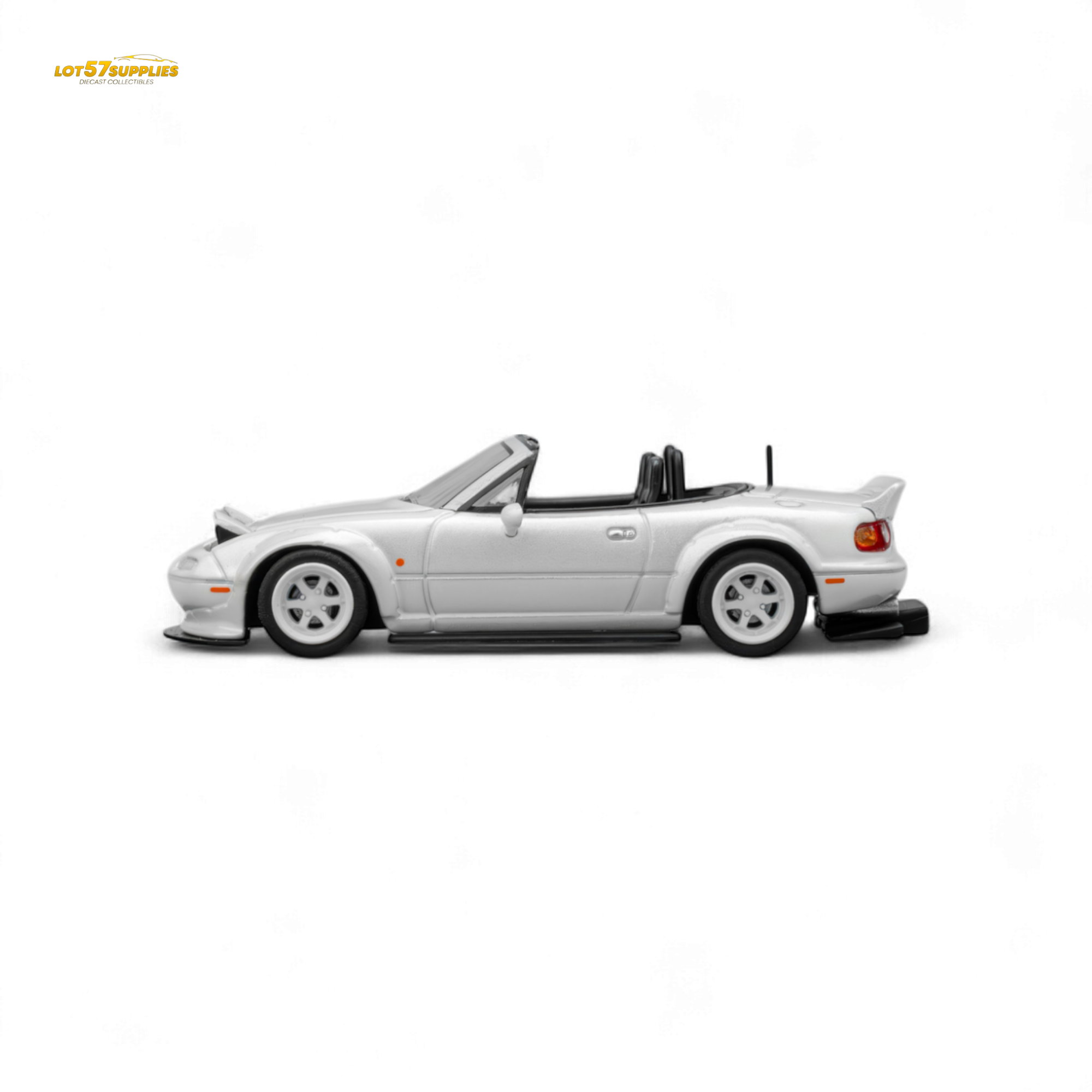 MicroTurbo Custom MX5 Rocket Bunny Metallic White 1:64