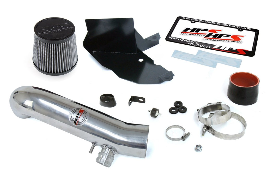 HPS Performance Products HPS Shortram Air Intake Kit 2016-2017 Audi TT Quattro 2.0T TFSI Turbo, Includes Heat Shield, Polish
