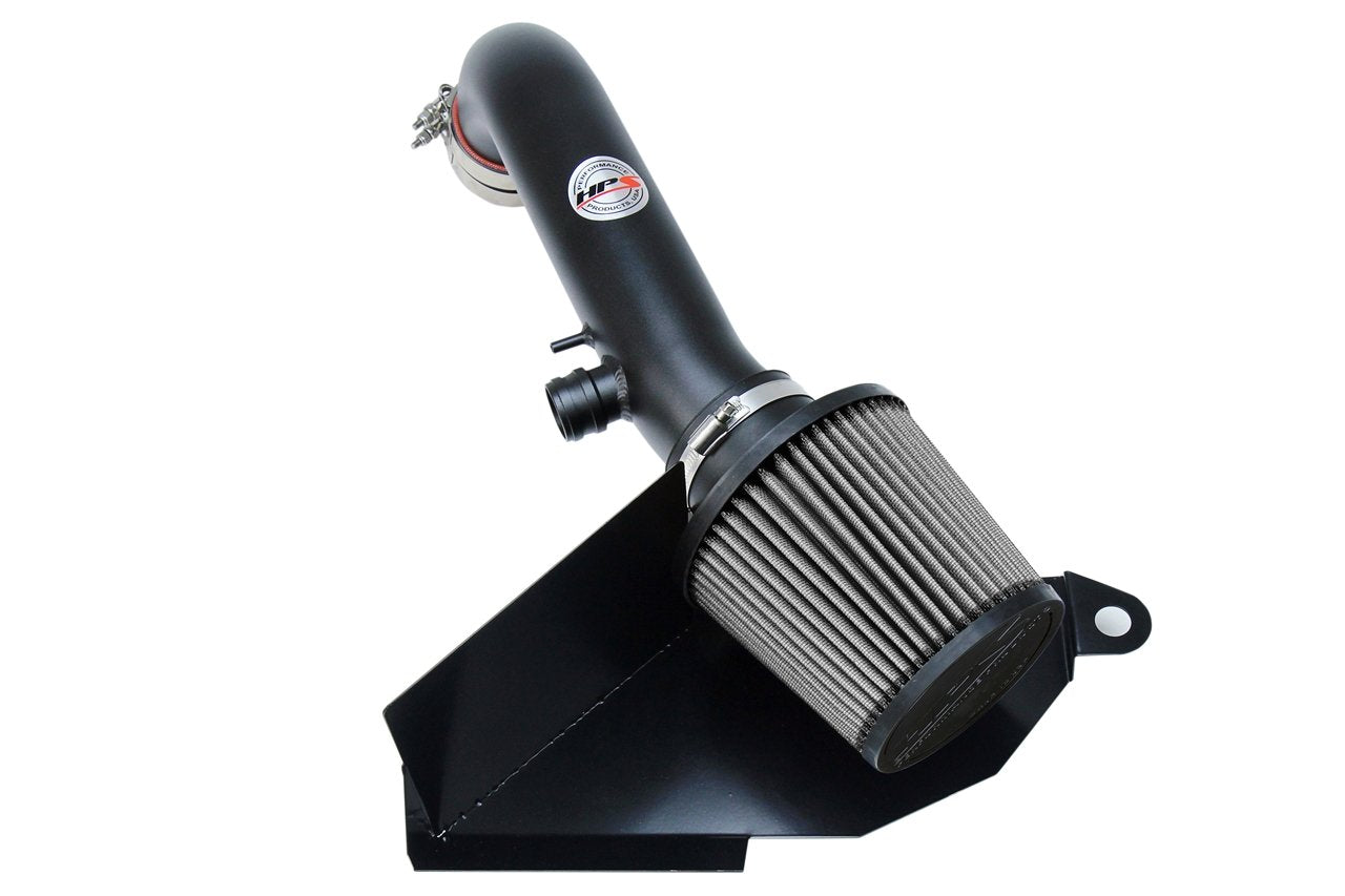 HPS Performance Products Shortram Air Intake Kit 2016-2017 Audi TT Quattro 2.0T TFSI Turbo, Includes Heat Shield, Black