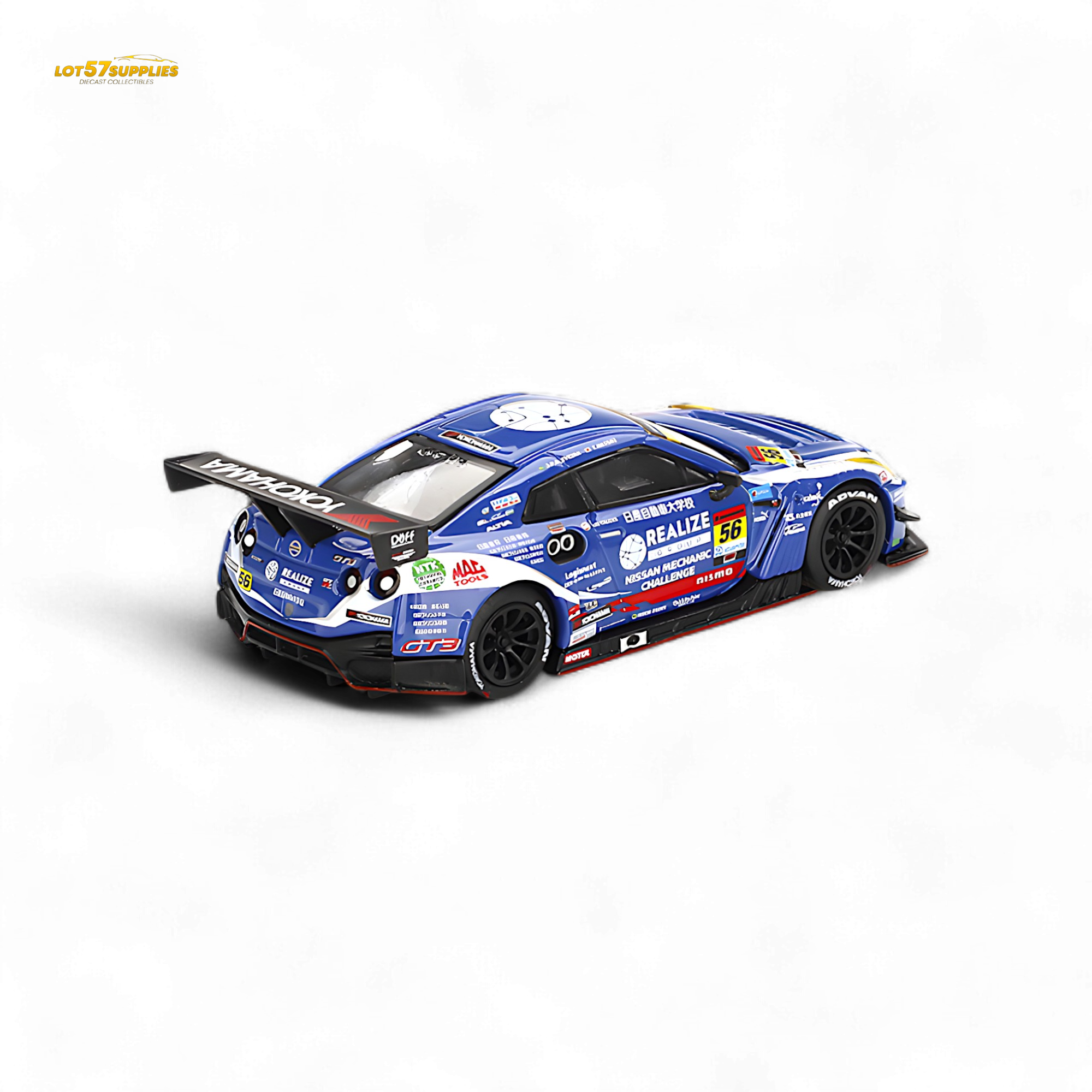 Mini GT Nissan GT-R Nismo GT3 #56 "REALIZE MECHANIC CHALLENGE GT-R" 1:64