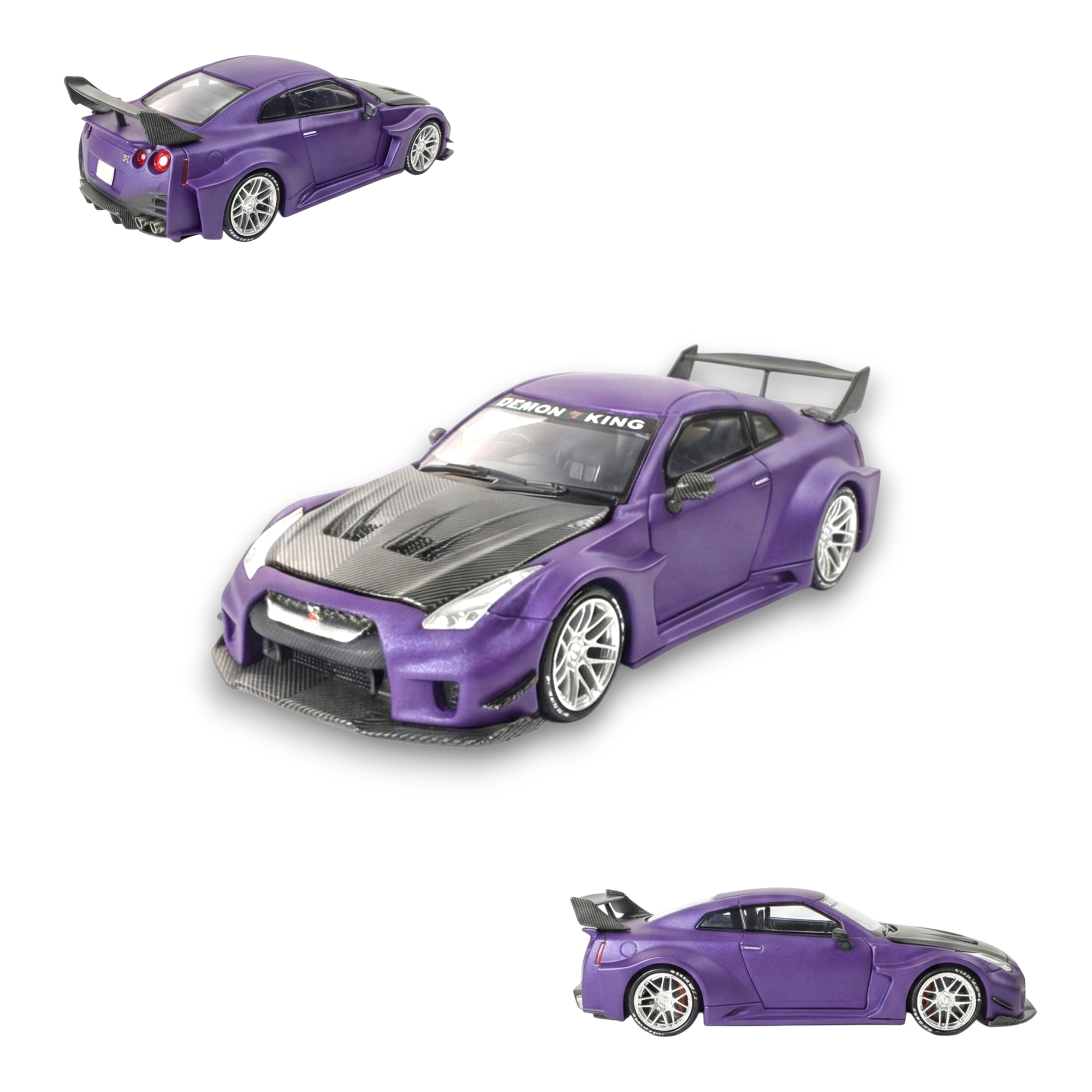 DEMON KING Auto GT-R R35RR Royal Purple 1:64