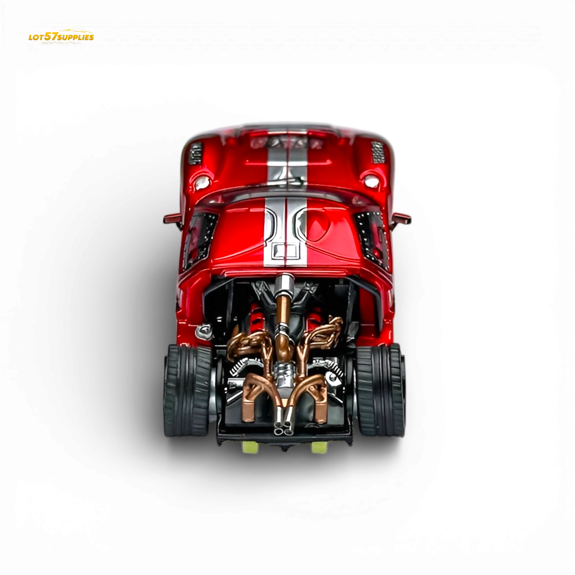 Rhino Model Ford GT40 Transparent Red 1:64