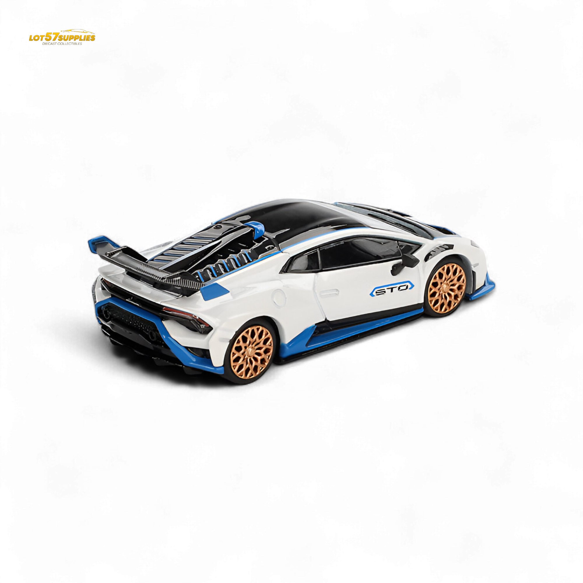 Mini GT Lamborghini Huracán STO Bianco Asopo 1:64