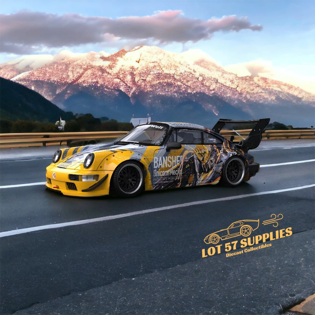 Cool Car Porsche RWB 964 BANSHEE MECHA Livery 1:64