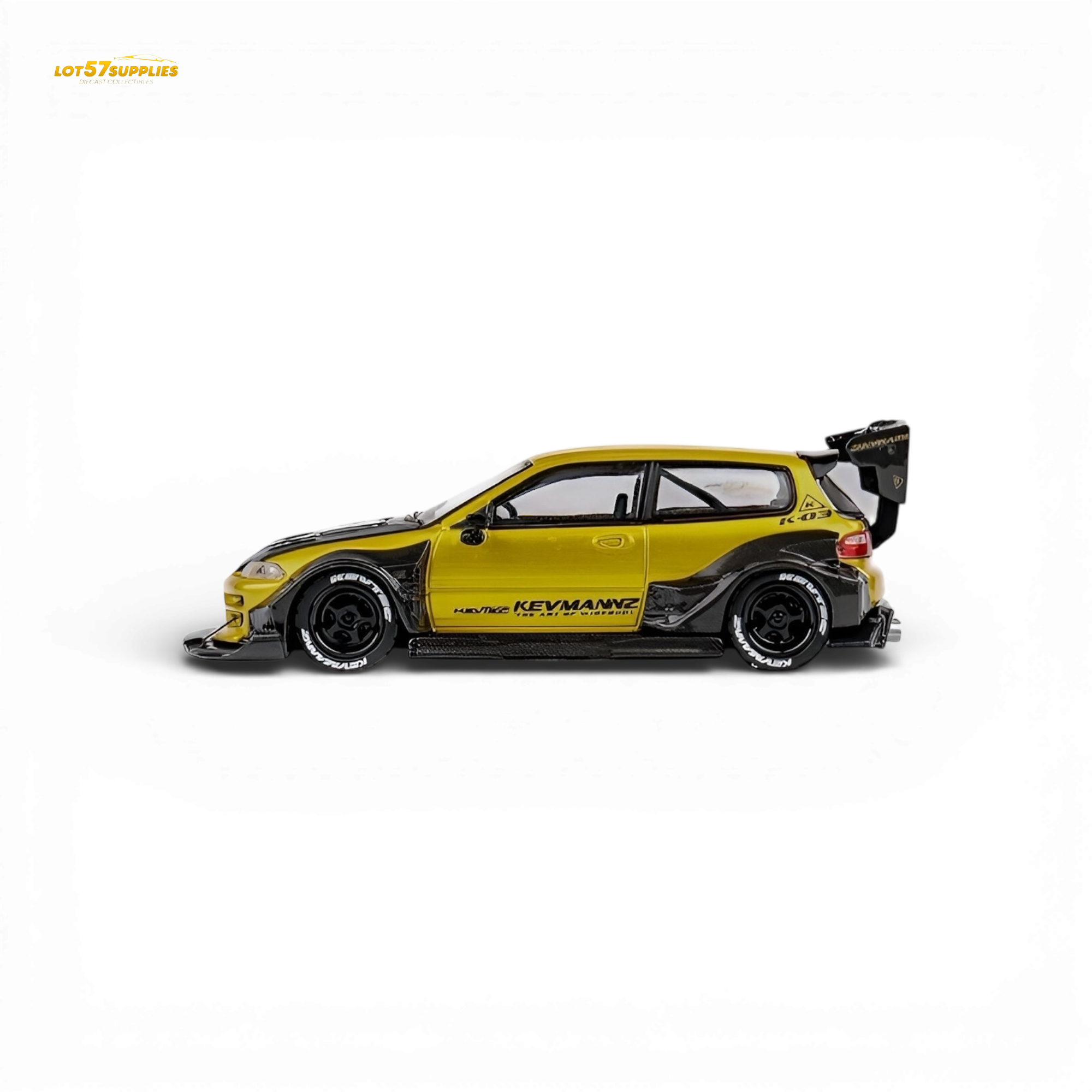 DCM Civic EG Ver.1 Gold Carbon Fiber Short Tail 1:64