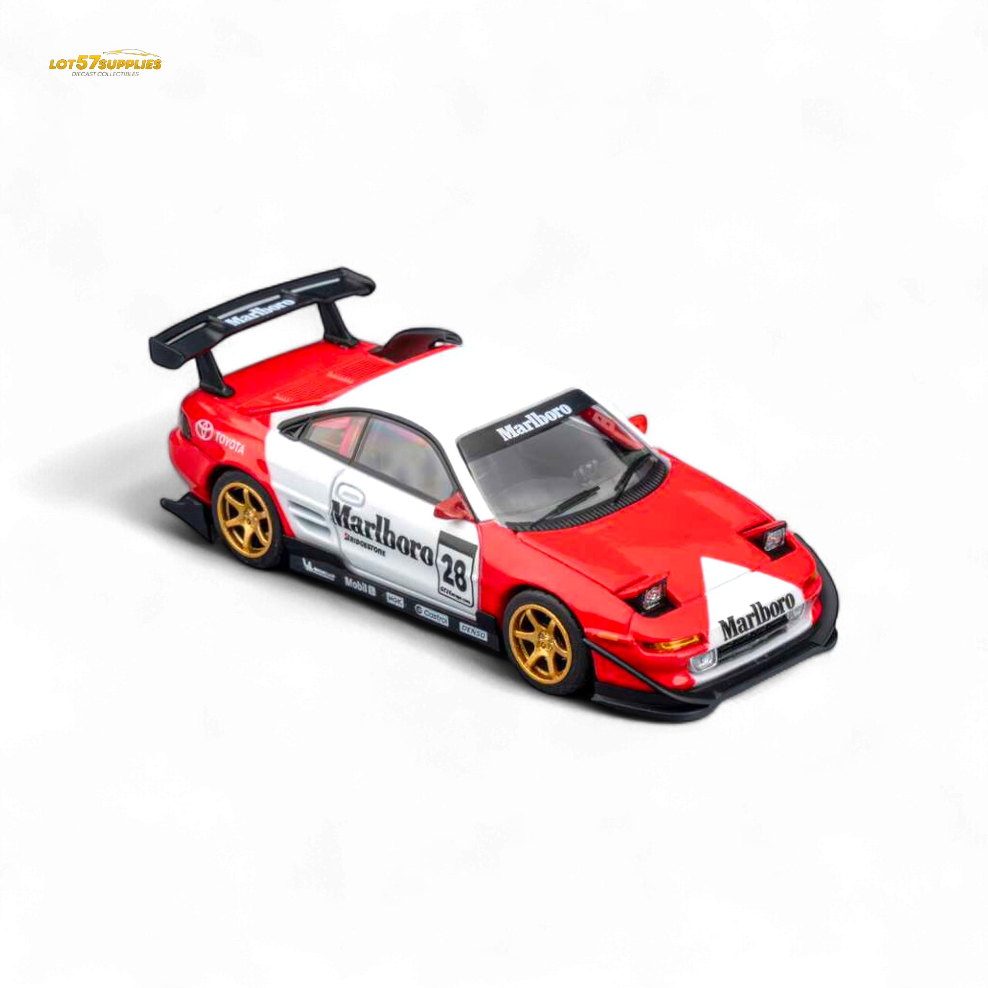 (Pre-Order) MicroTurbo Toyota MR2 Red & White Racing Livery 1:64