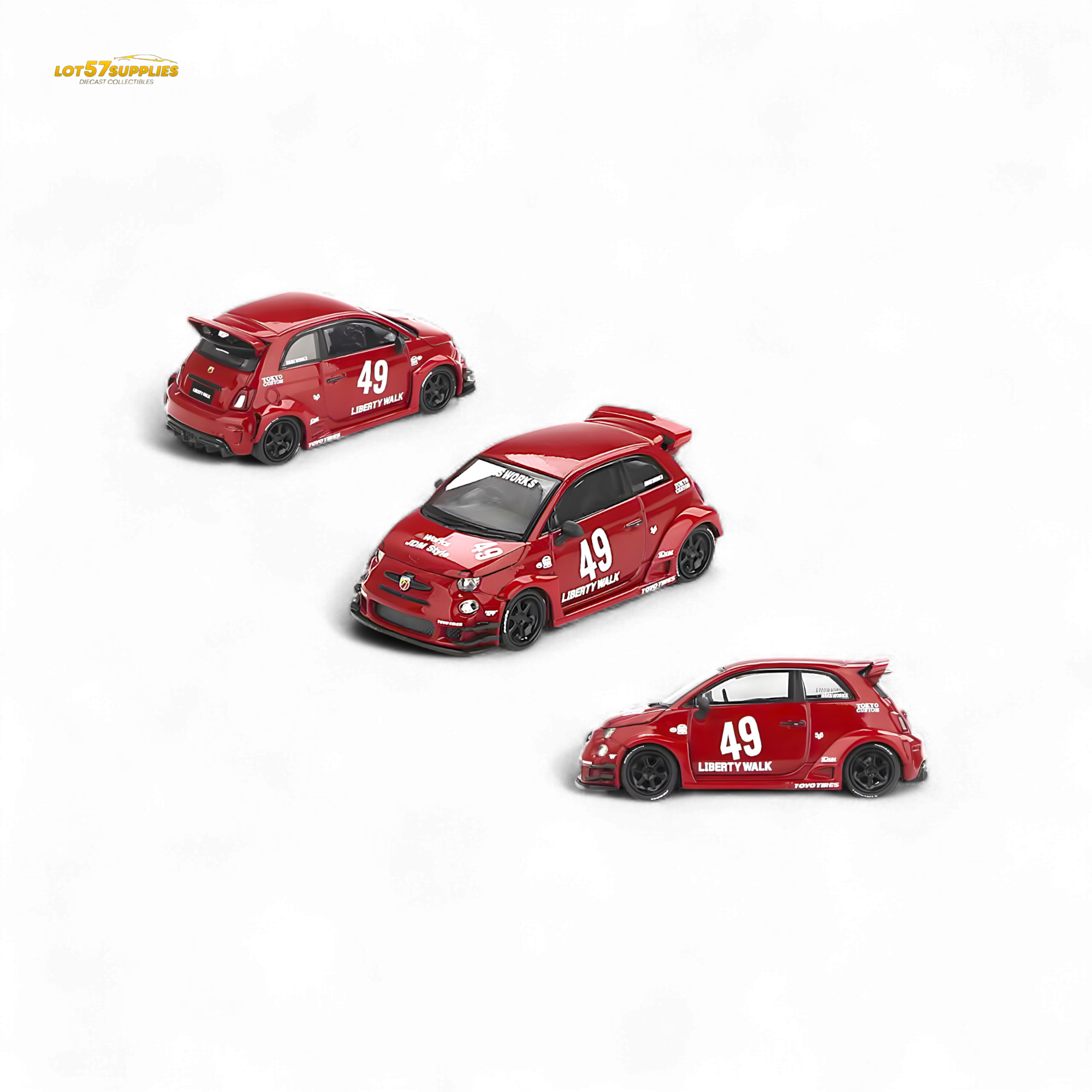 Mini GT LB-WORKS ABARTH 595 Red 1:64