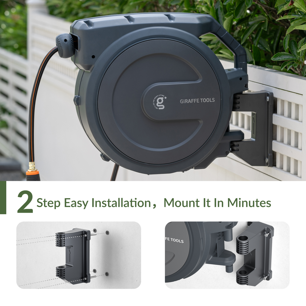 Retractable Garden Hose Reel-1/2in-100ft