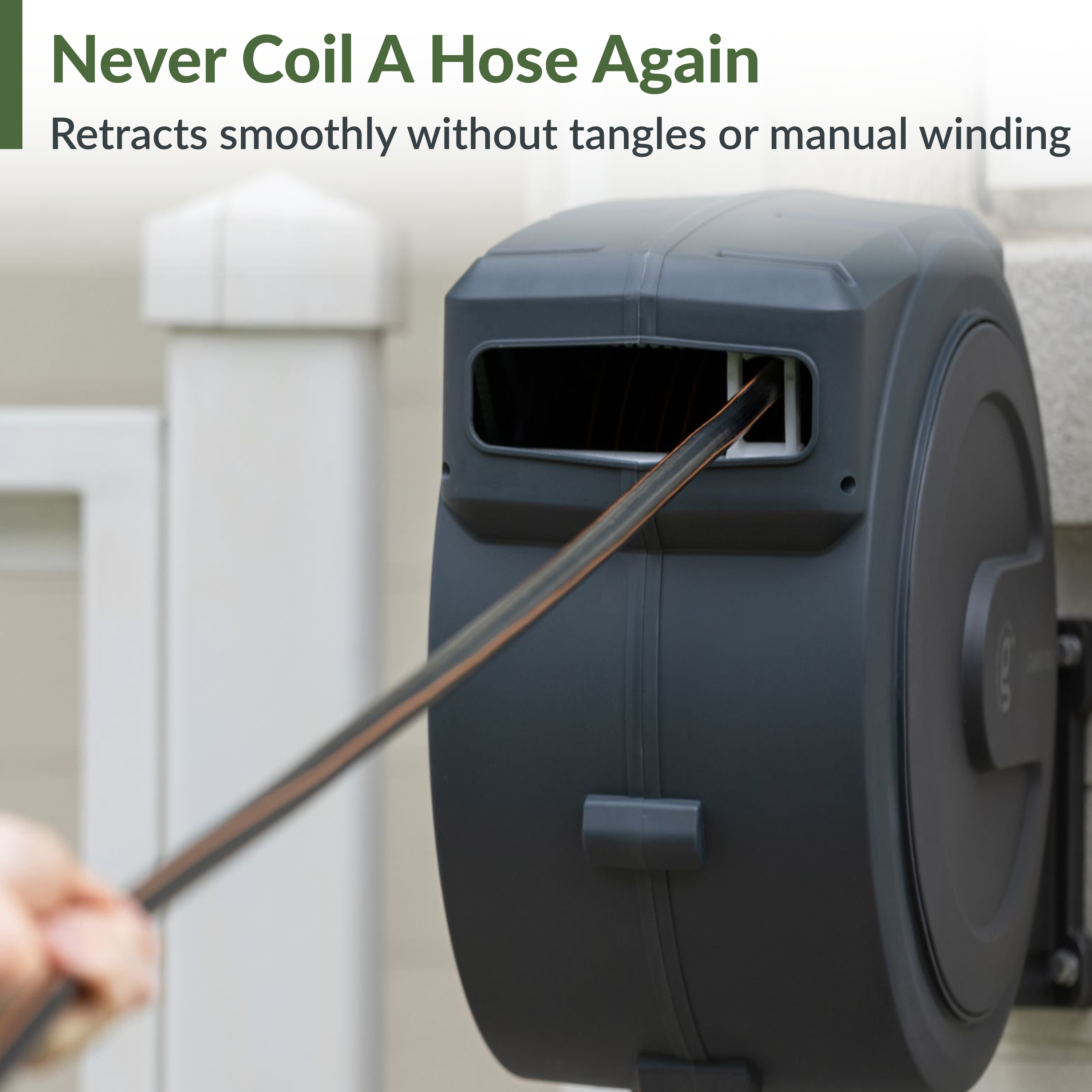 Retractable Garden Hose Reel-1/2in-130ft