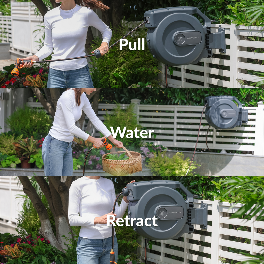 Retractable Garden Hose Reel-1/2in-155ft