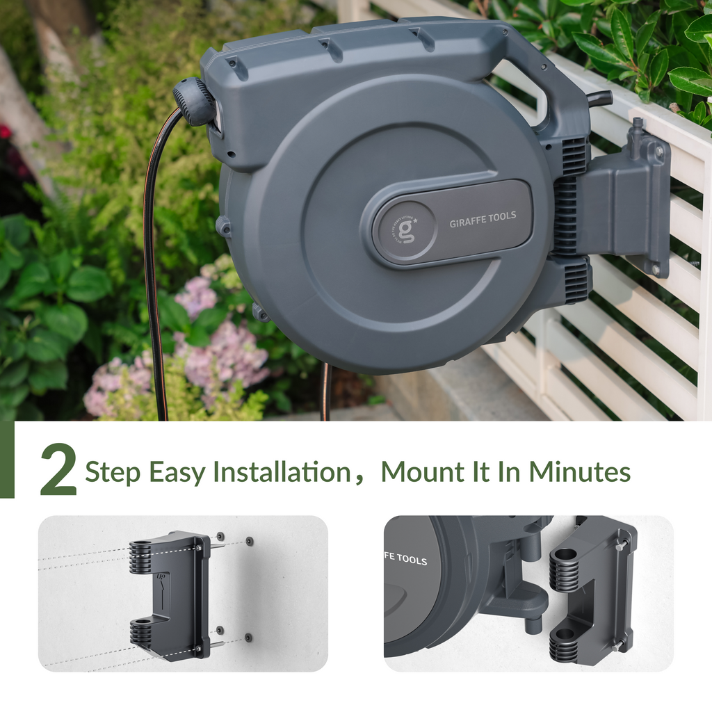 Retractable Garden Hose Reel-5/8 in-115ft