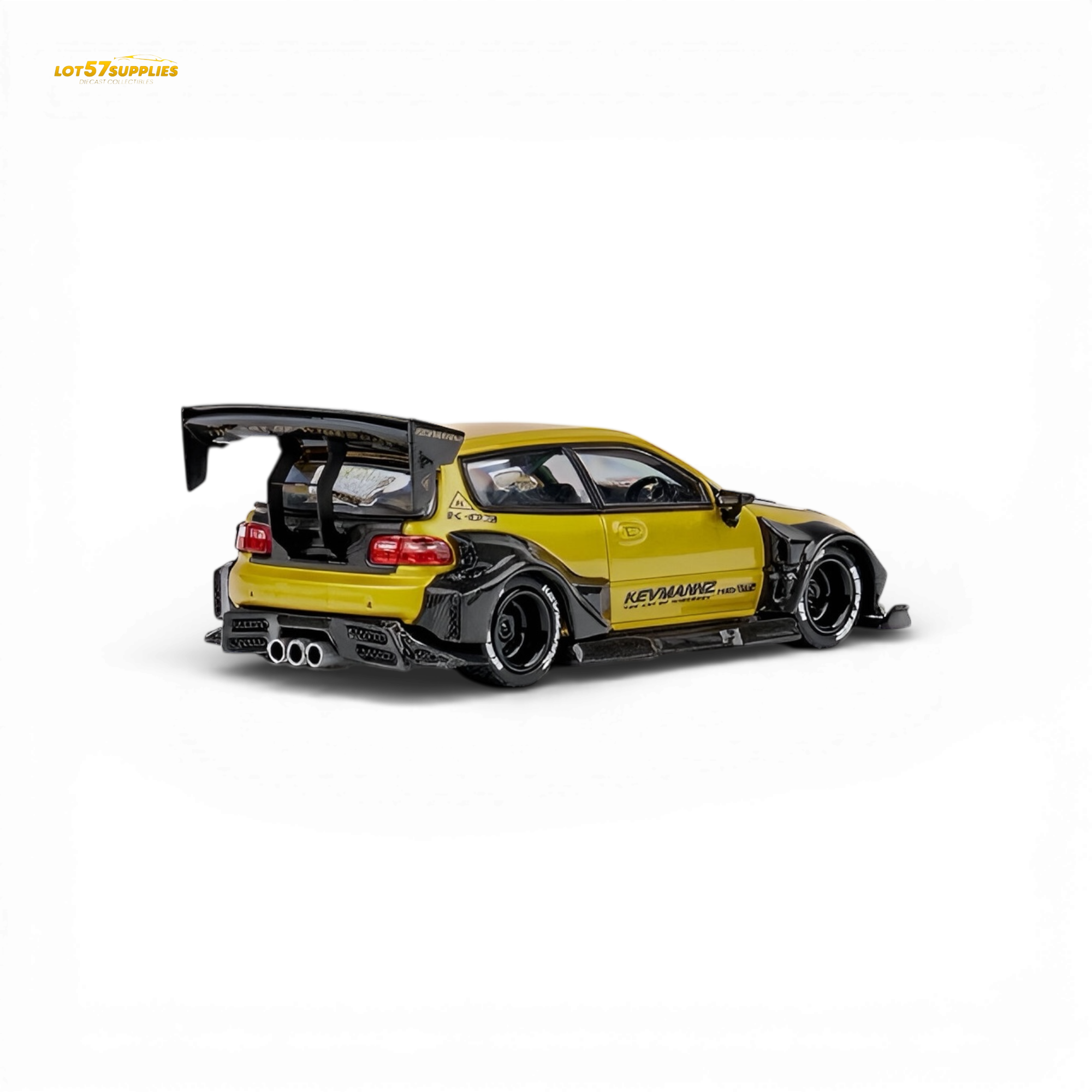 DCM Civic EG Ver.1 Gold Carbon Fiber Short Tail 1:64