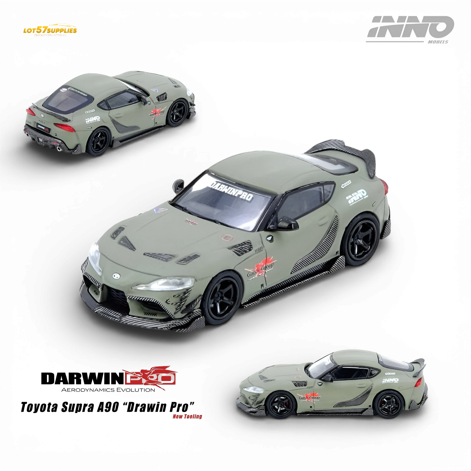 INNO64 Toyota Supra A90 Darwin Pro Matt Green 1:64