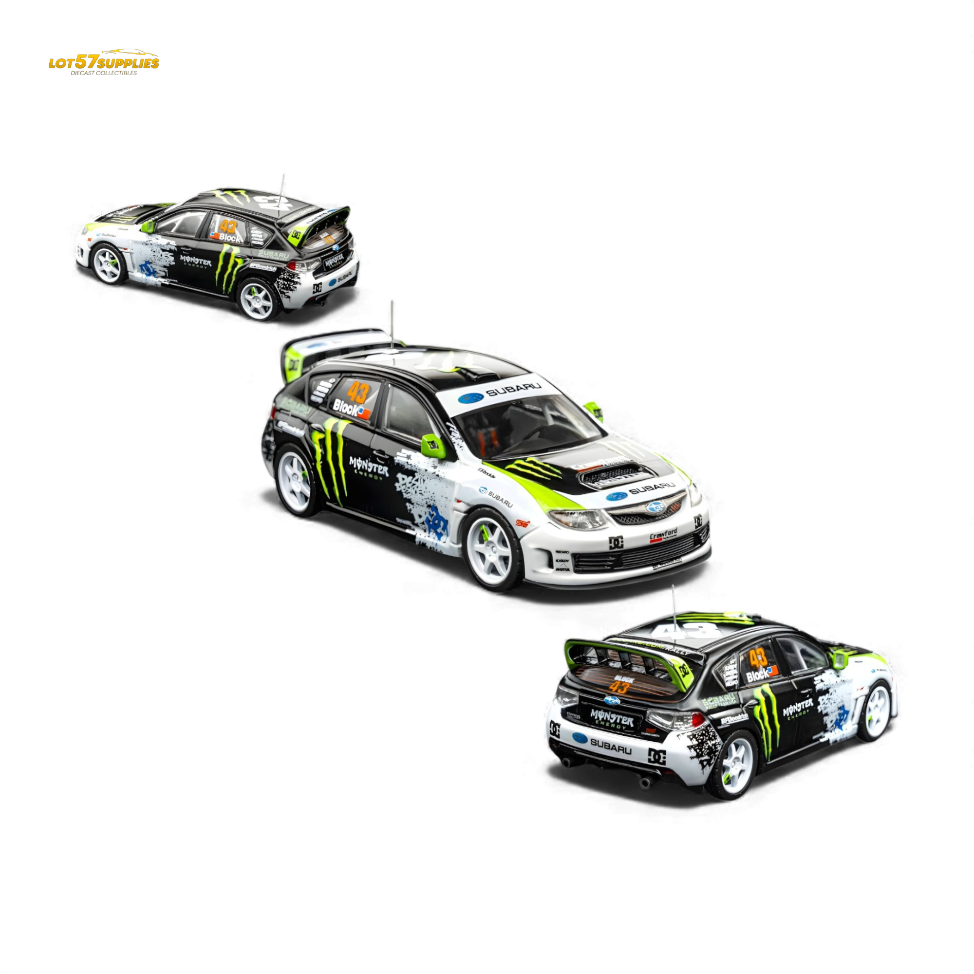 DCM & Mini Station 2008 Subaru Impreza WRX STI Rally Block43 1:64