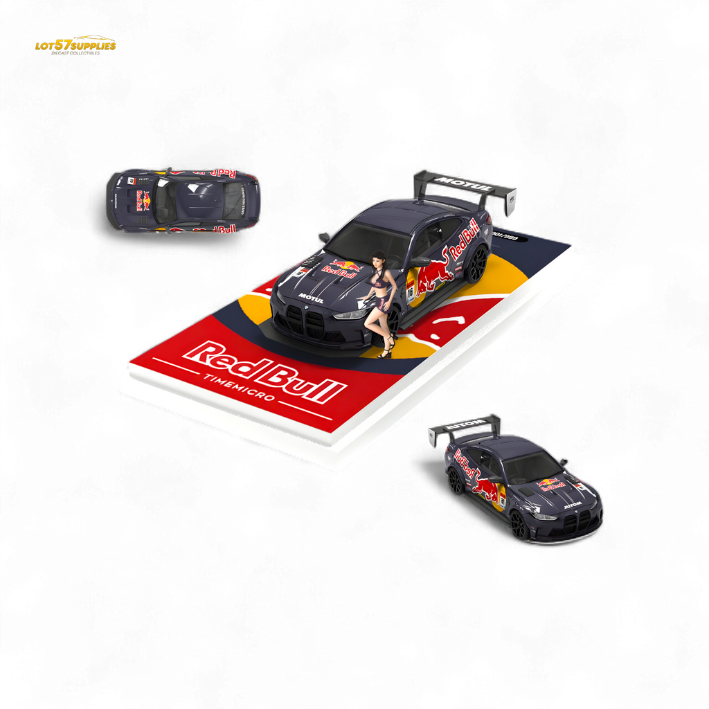 TimeMicro BMW M4 Modified Widebody Red Bull Figure Version 1:64