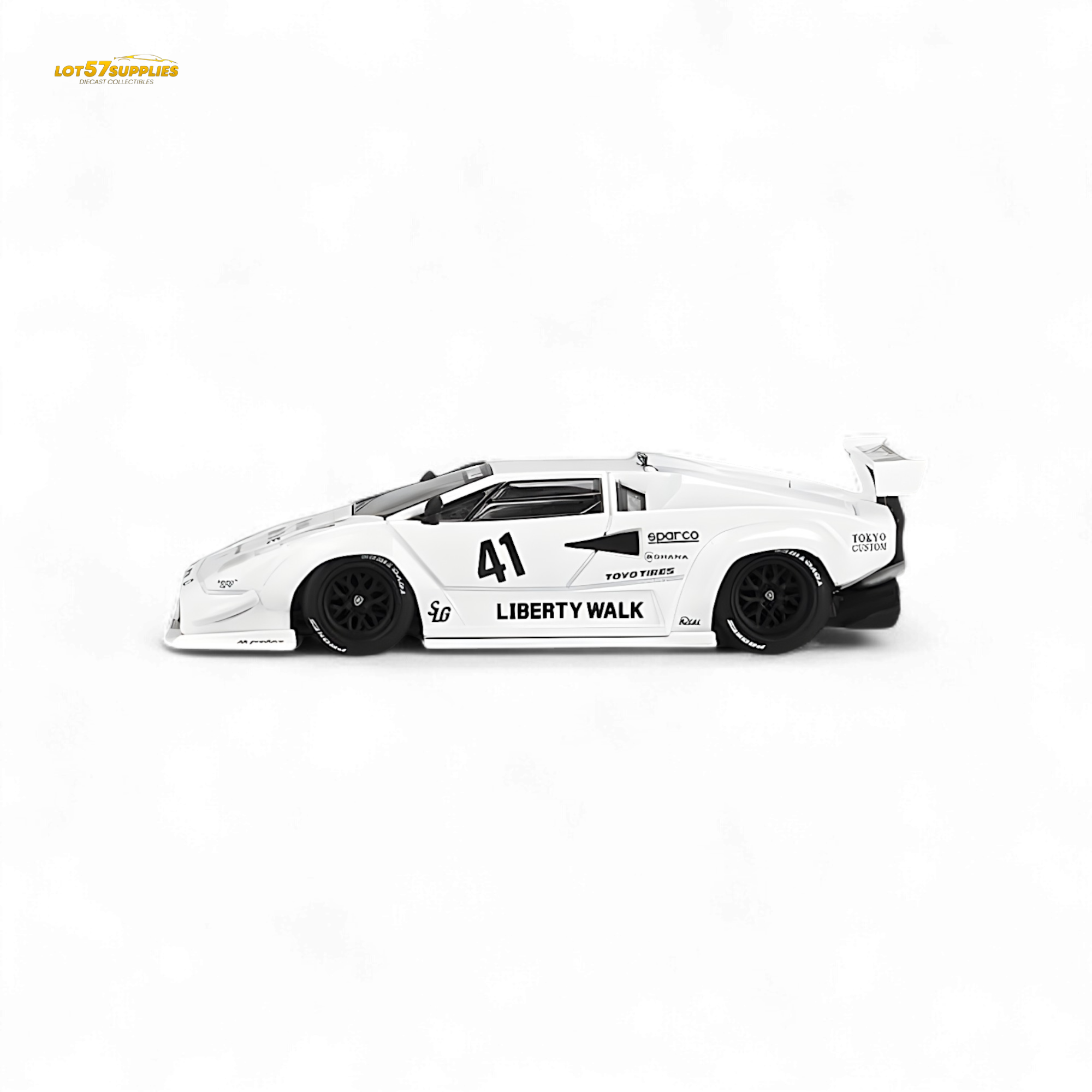 Mini GT Lamborghini Countach LB-WORKS White 1:64