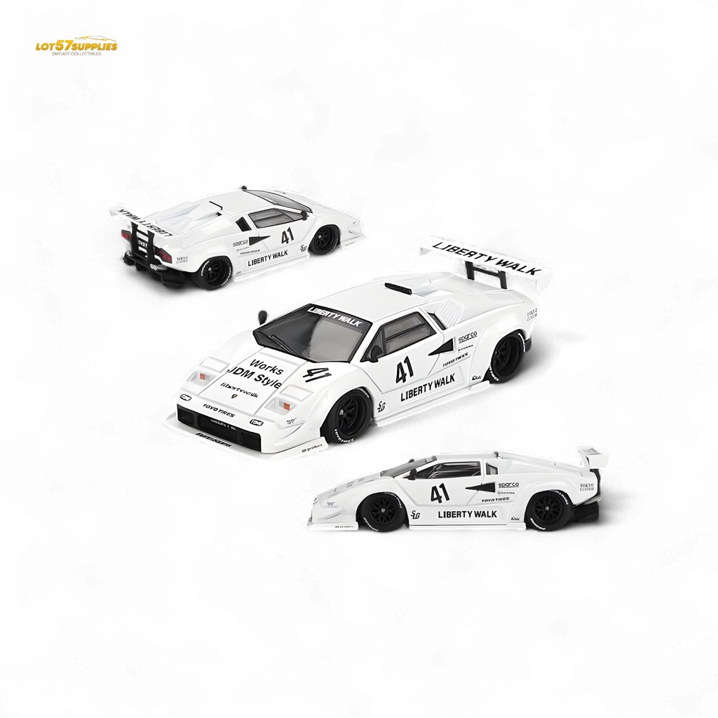 Mini GT Lamborghini Countach LB-WORKS White 1:64