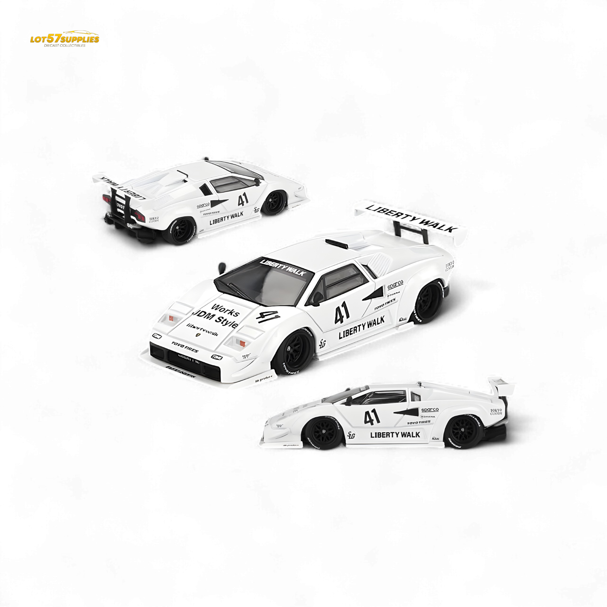 Mini GT Lamborghini Countach LB-WORKS White 1:64