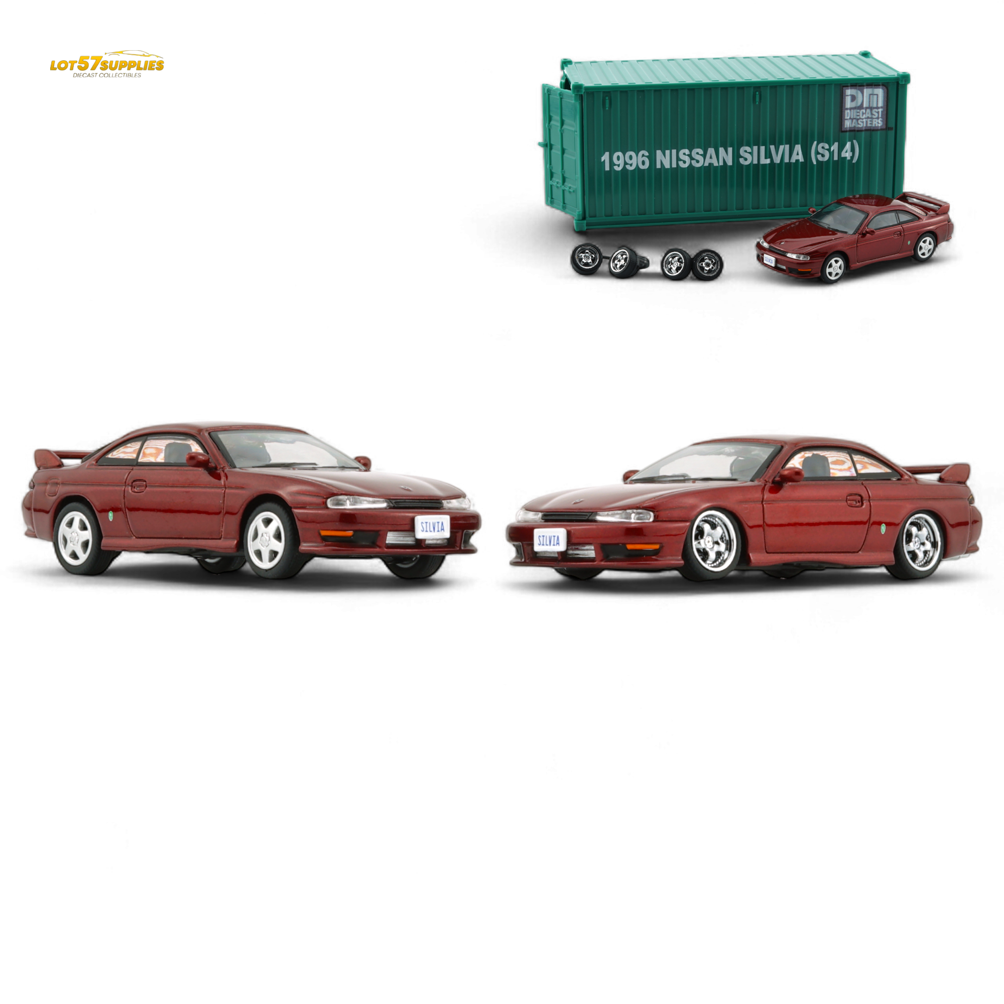 BM Creations Nissan Silvia S14 RED RHD 1:64
