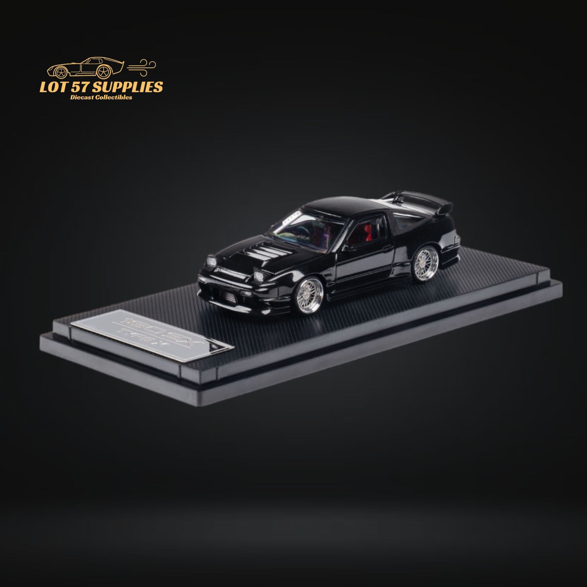 MicroTurbo 180SX Type X Metallic Black 1:64