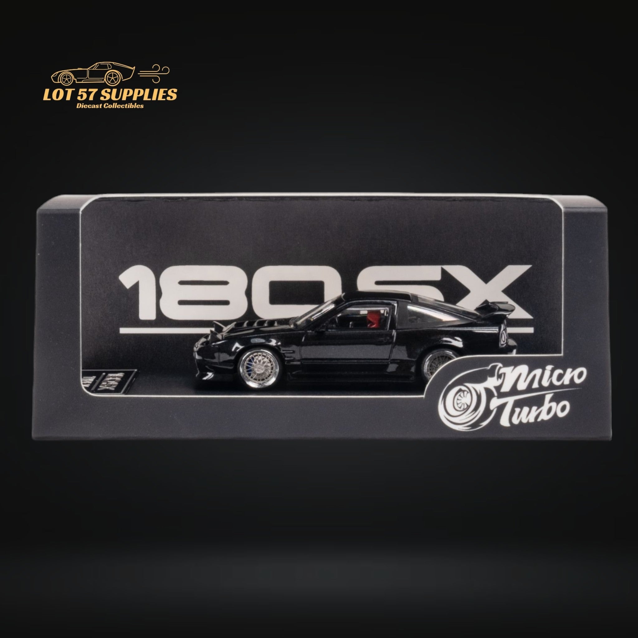 MicroTurbo 180SX Type X Metallic Black 1:64