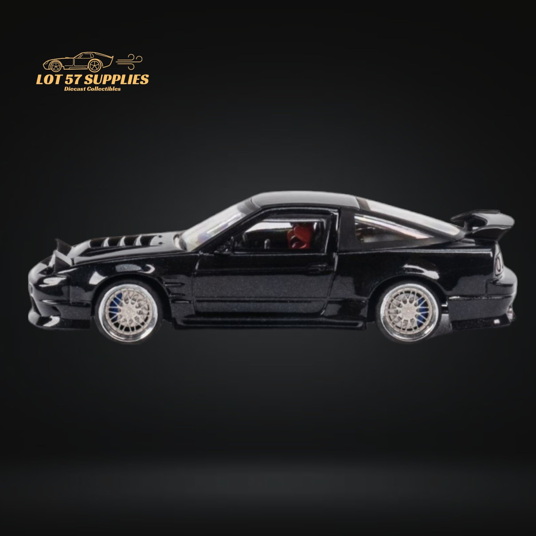 MicroTurbo 180SX Type X Metallic Black 1:64