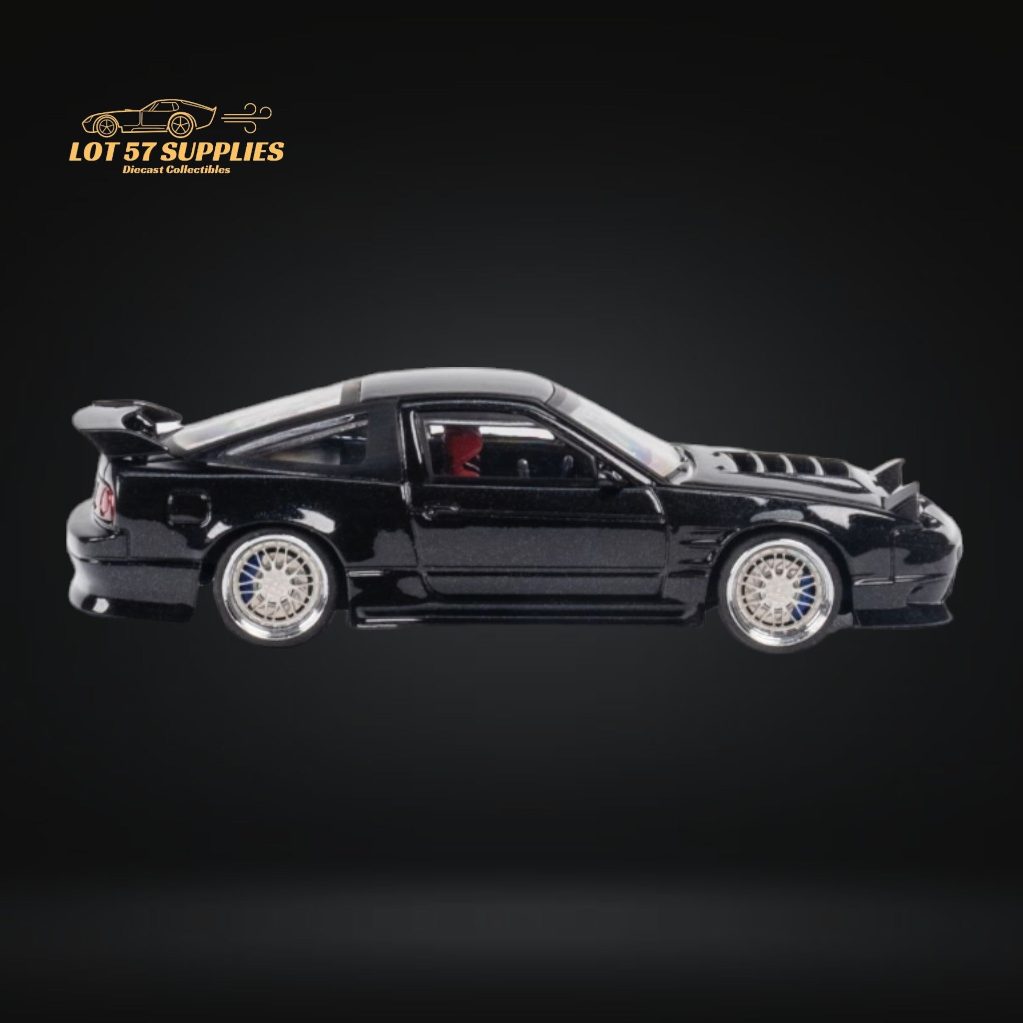 MicroTurbo 180SX Type X Metallic Black 1:64