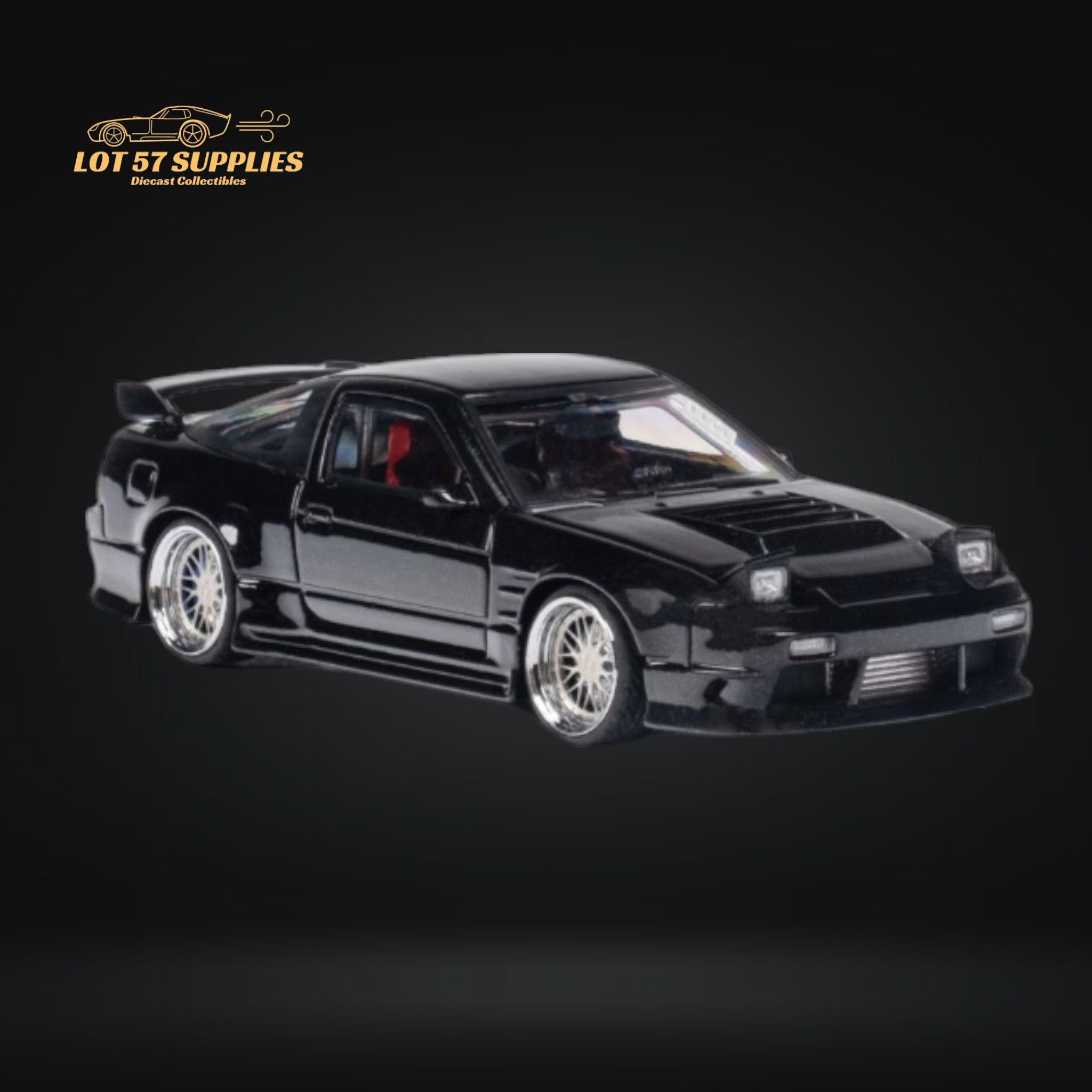 MicroTurbo 180SX Type X Metallic Black 1:64