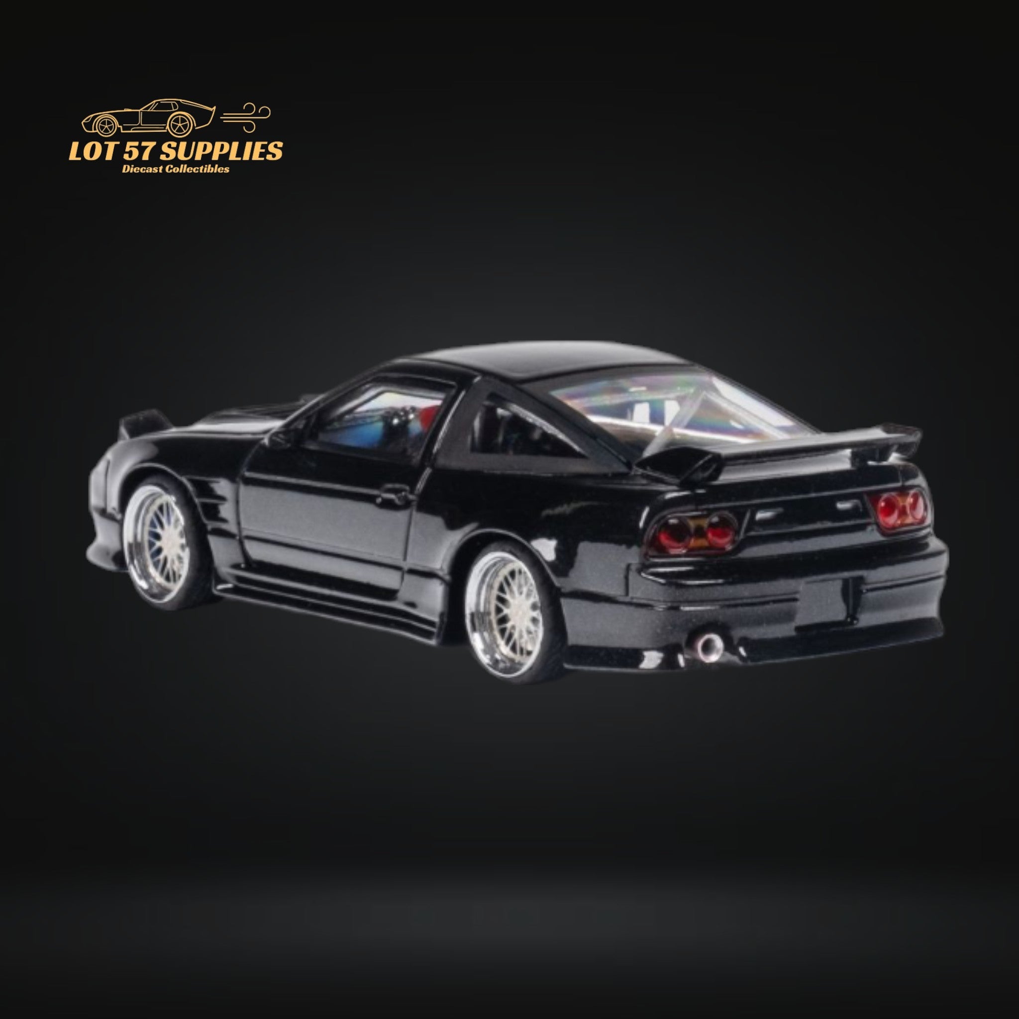 MicroTurbo 180SX Type X Metallic Black 1:64