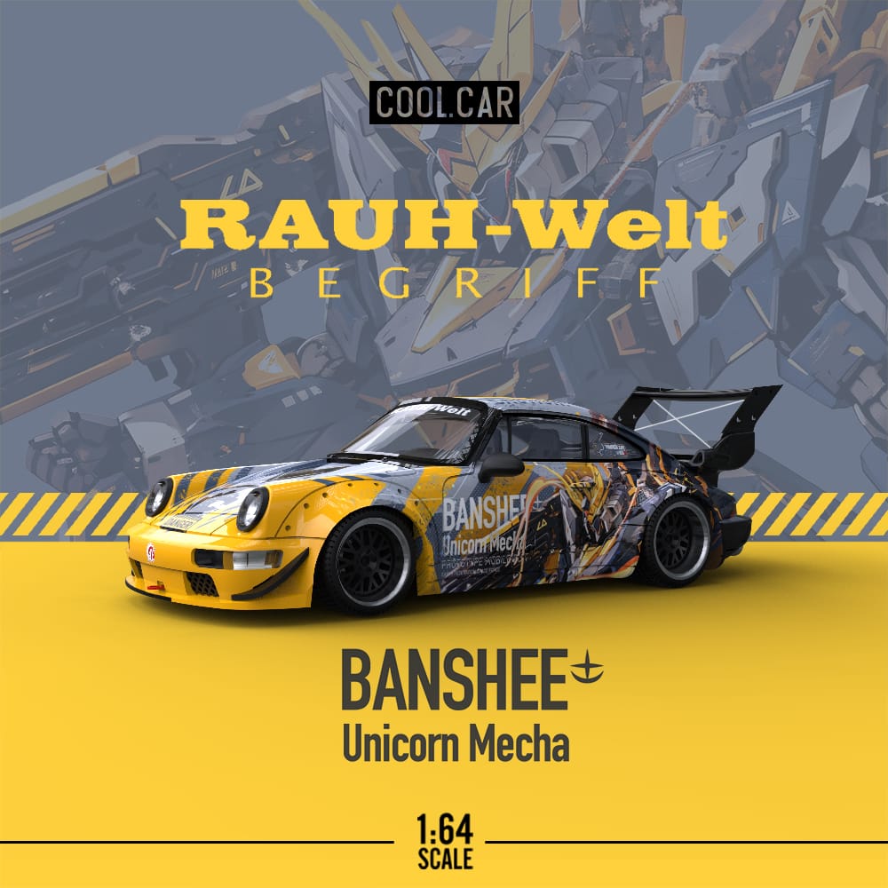 Cool Car Porsche RWB 964 BANSHEE MECHA Livery 1:64