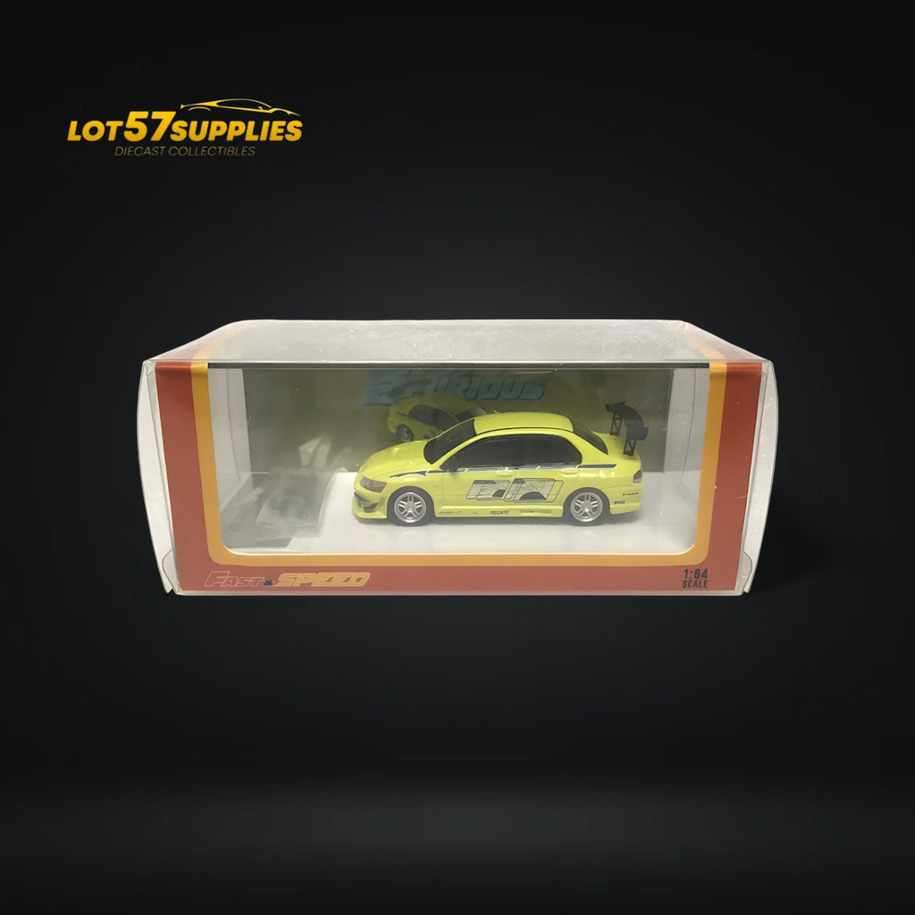 Fast Speed Mitsubishi Lancer Evolution EVO VII FNF Green Livery 1:64