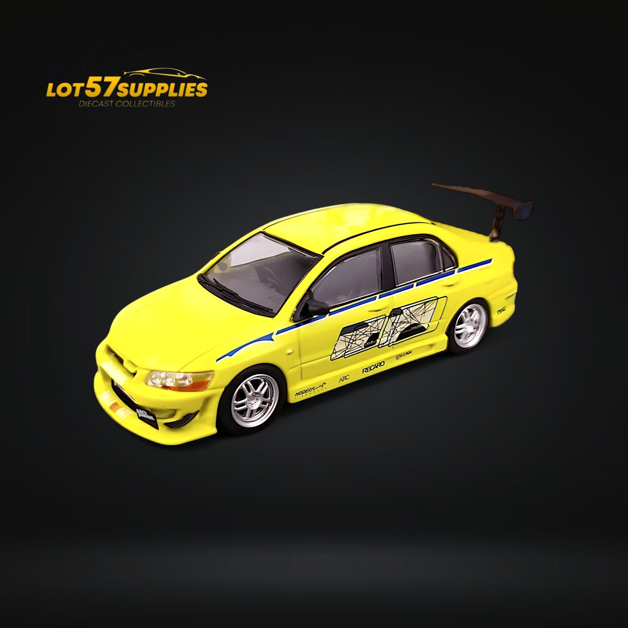 Fast Speed Mitsubishi Lancer Evolution EVO VII FNF Green Livery 1:64