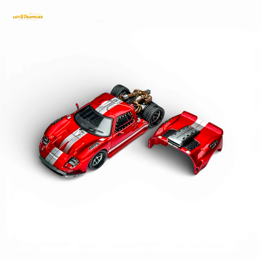 Rhino Model Ford GT40 Transparent Red 1:64