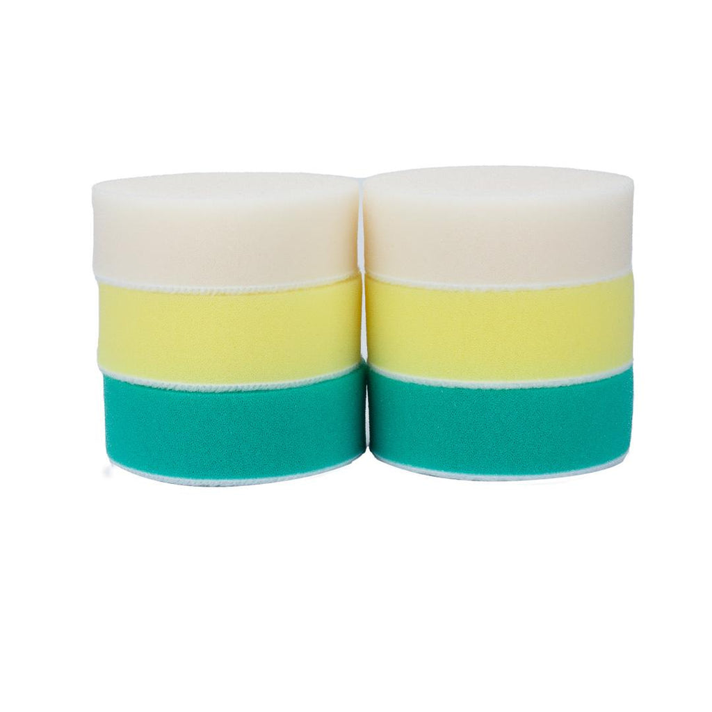 Foam Car Polishing Pads Kit - 1in, 2in, 3in (6 Pack)
