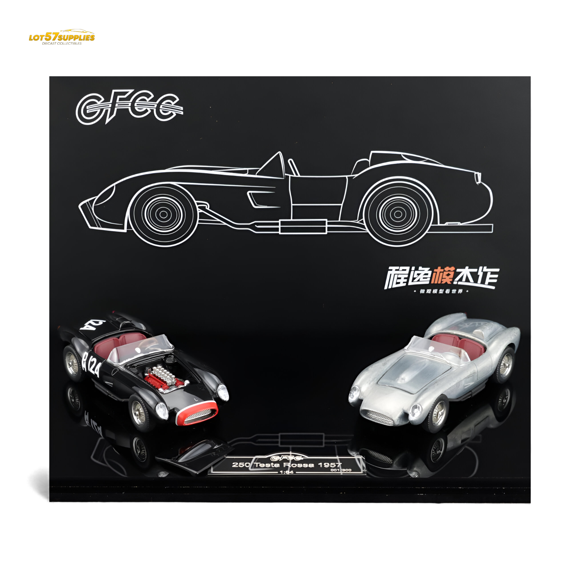 GFCC 250 Testa Rossa Black Beauty Double Car Set 1:64