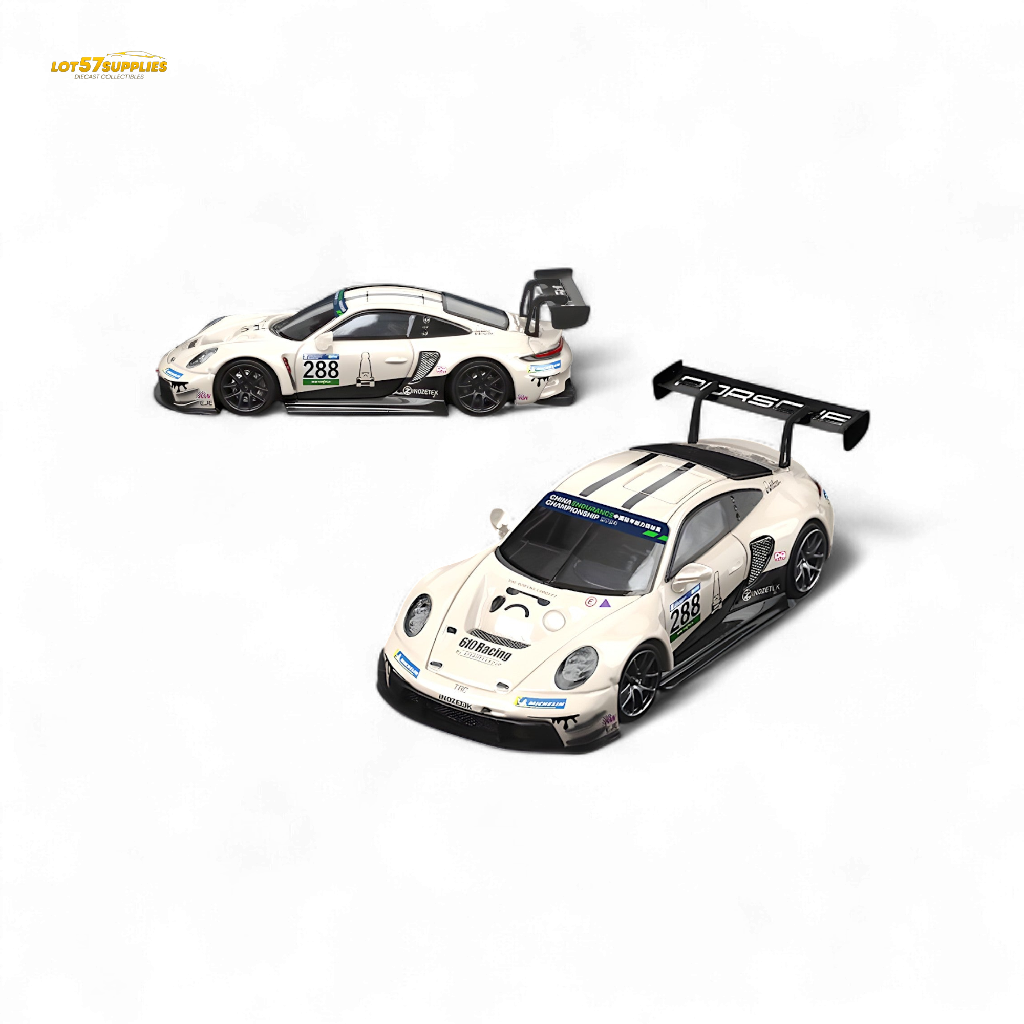 Star Race Porsche 911 GT3 Racing Milky White 1:64