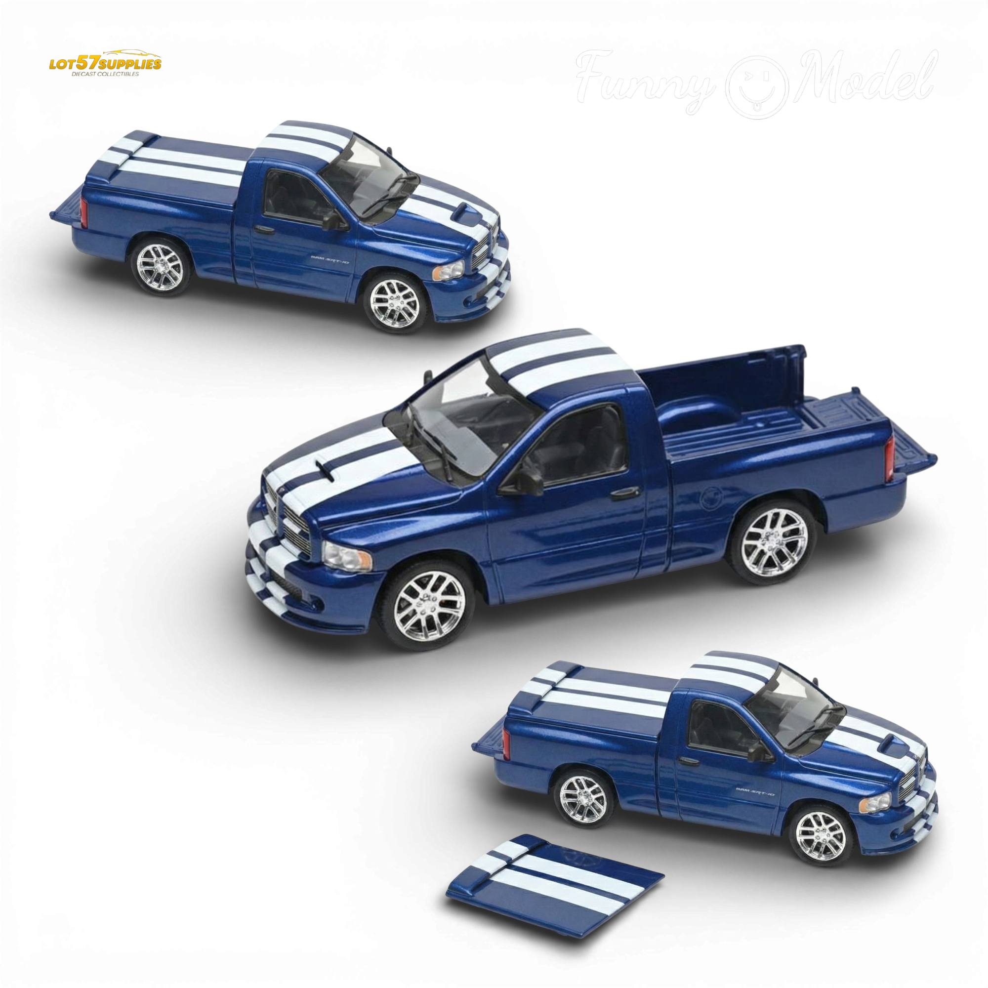 (Pre-Order) Funny Model Dodge RAM SRT-10 VCA Edition Blue 1:64
