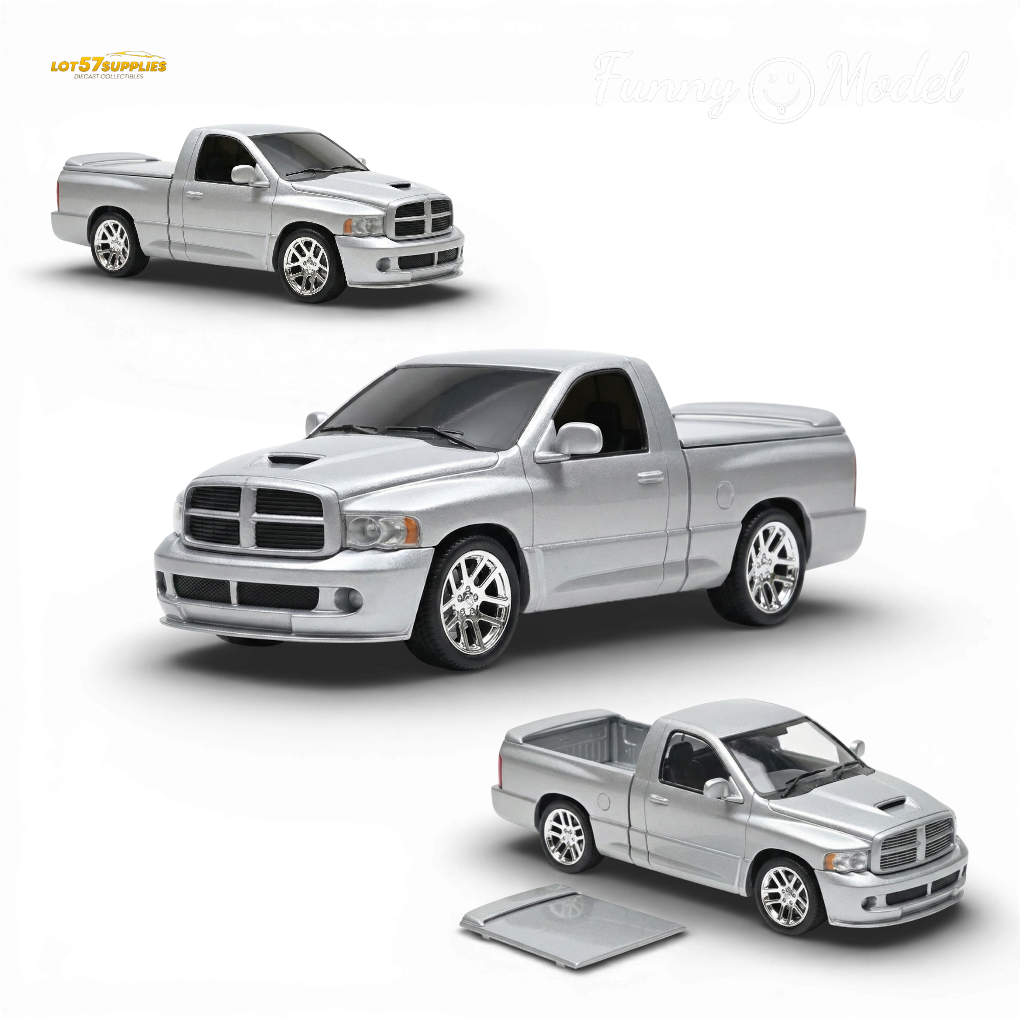 (Pre-Order) Funny Model Dodge RAM SRT-10 Silver 1:64