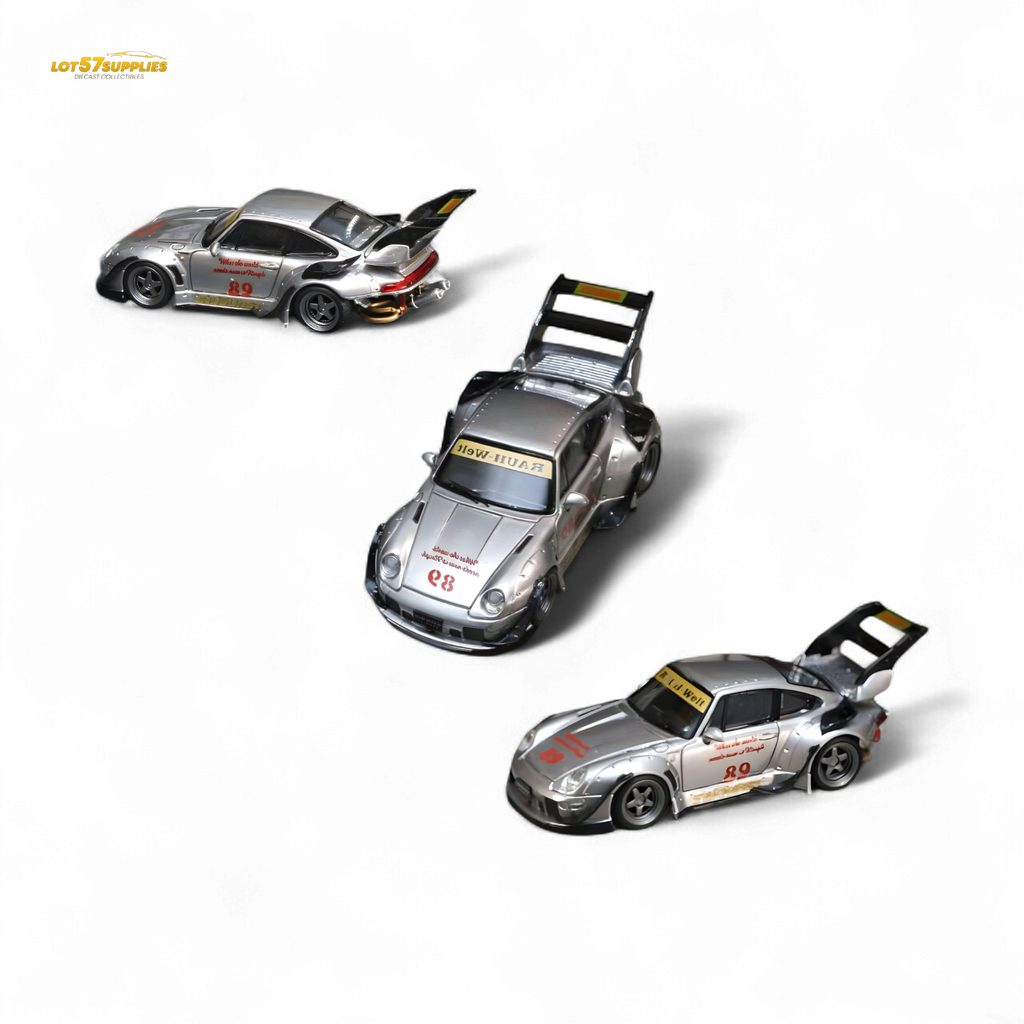 Street Weapon Porsche RWB 993 Double Exhaust Heavenly Livery Higher Tail 1:64