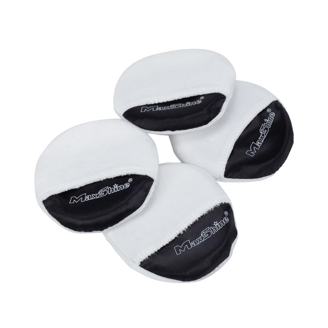 Finger Hold Microfiber Wax Applicator Pad - 4 Pack