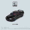 Cool ART Nissan Skyline GT-R R32 With Openable Hood - Gold Rims 1:64
