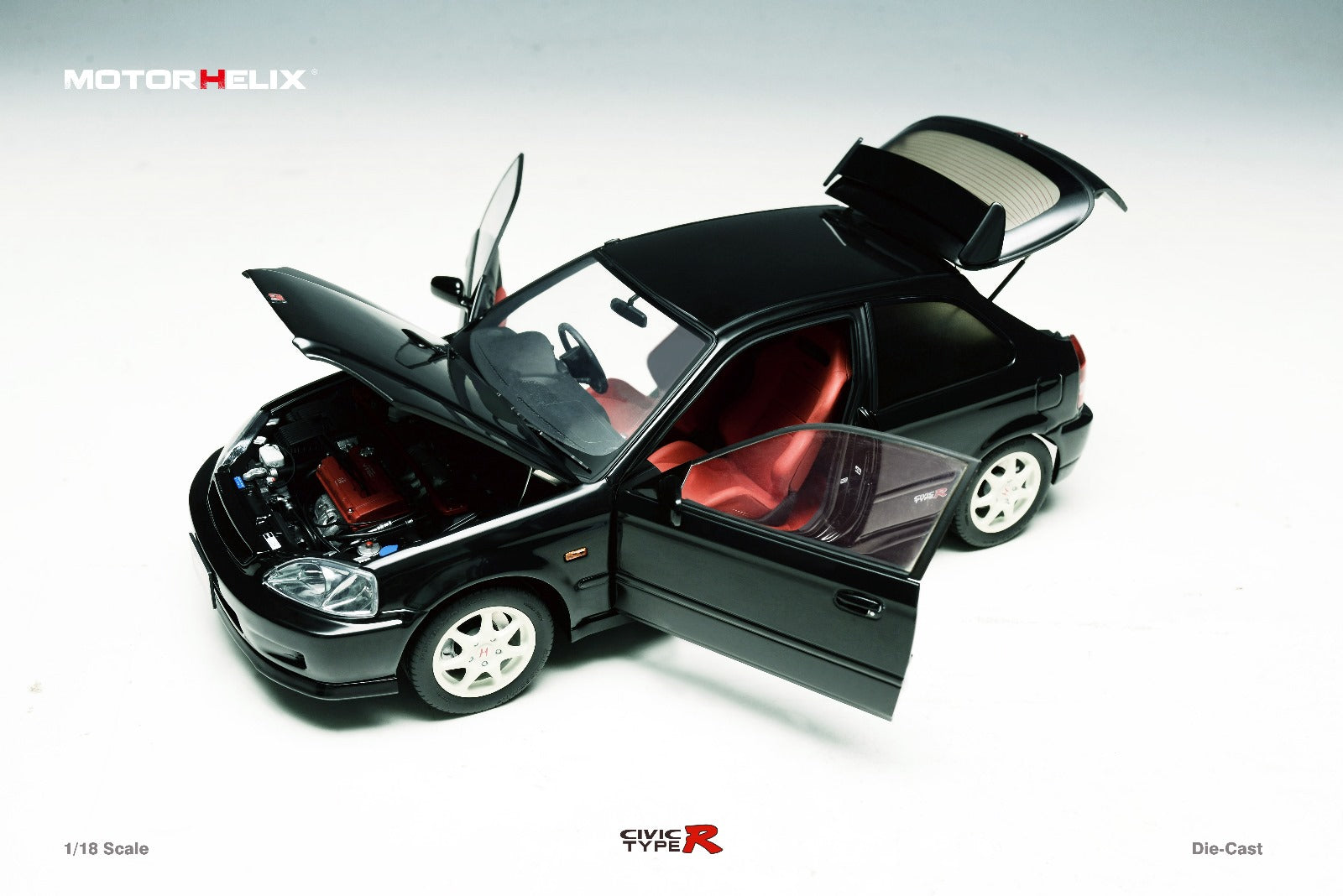 MOTORHELIX Honda Civic Type-R EK9 Black 1:18